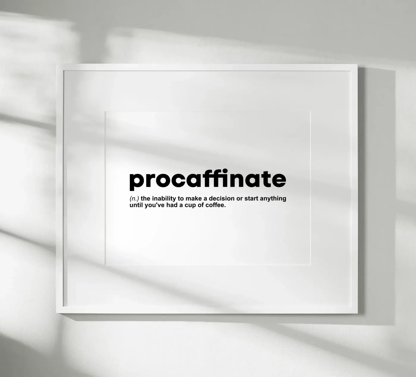 Procaffinate Definition poster by Inspirify