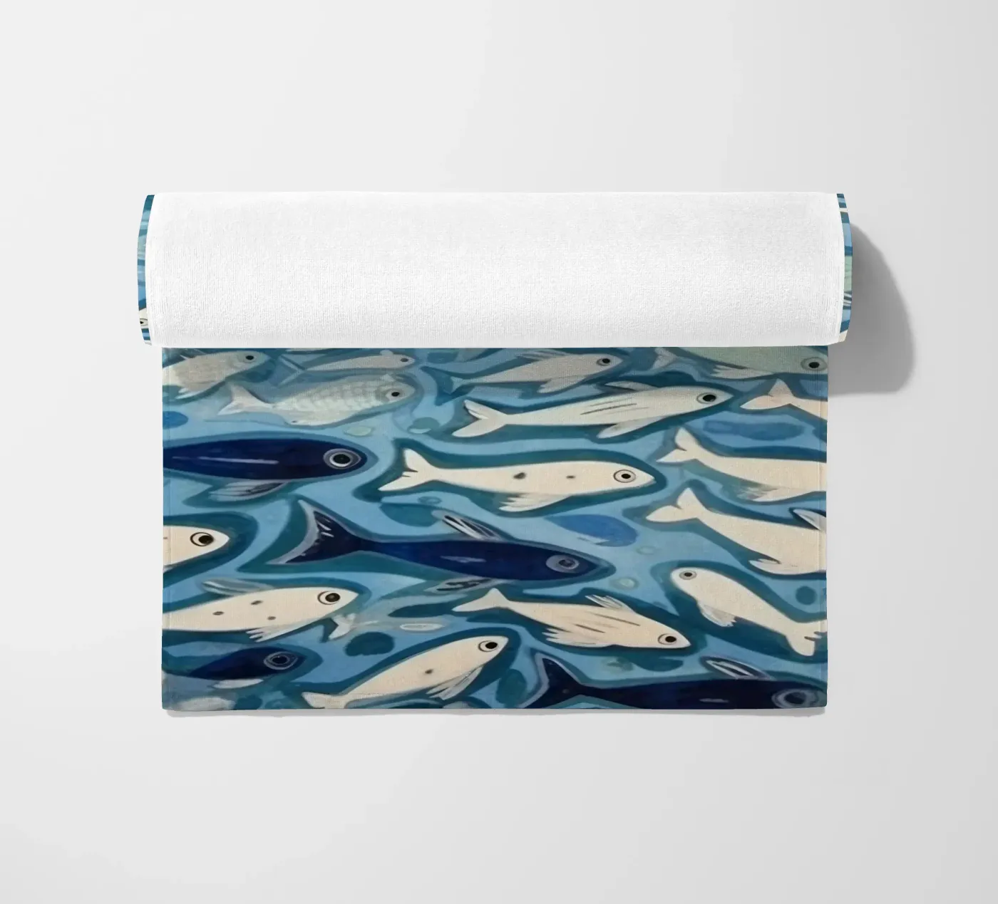 Blauwe ondiepte strandhanddoek van DaarbyN