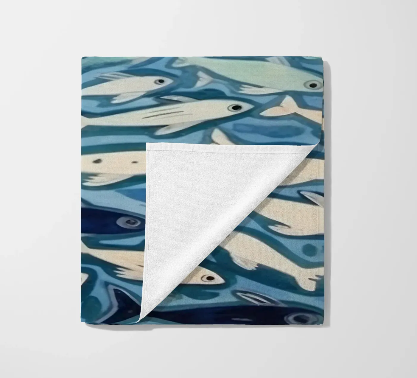 Blauwe ondiepte strandhanddoek van DaarbyN