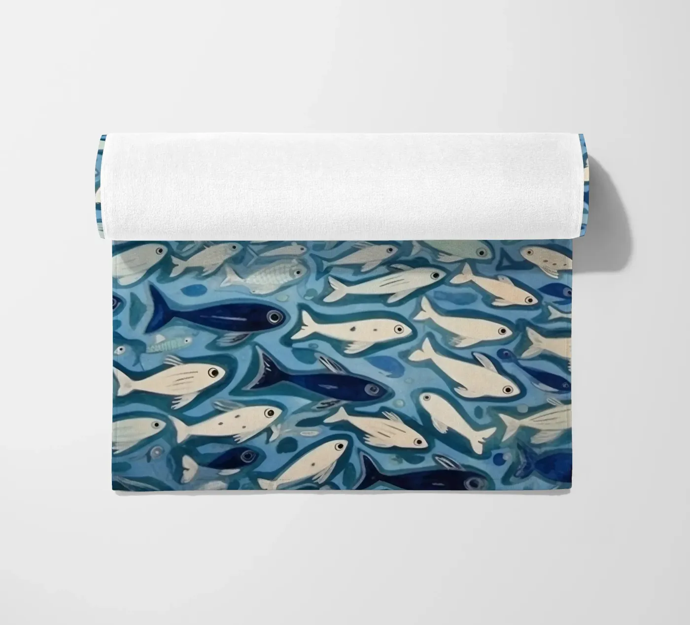 Blauwe ondiepte strandhanddoek van DaarbyN
