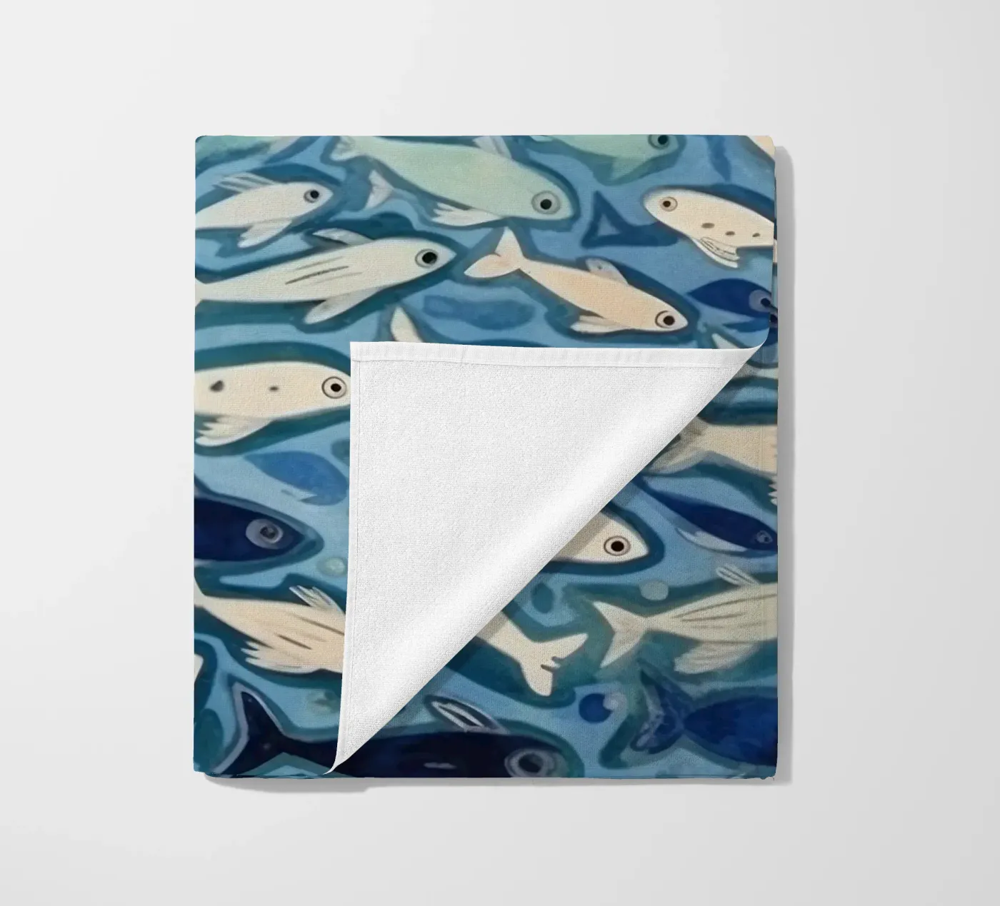 Blauwe ondiepte strandhanddoek van DaarbyN
