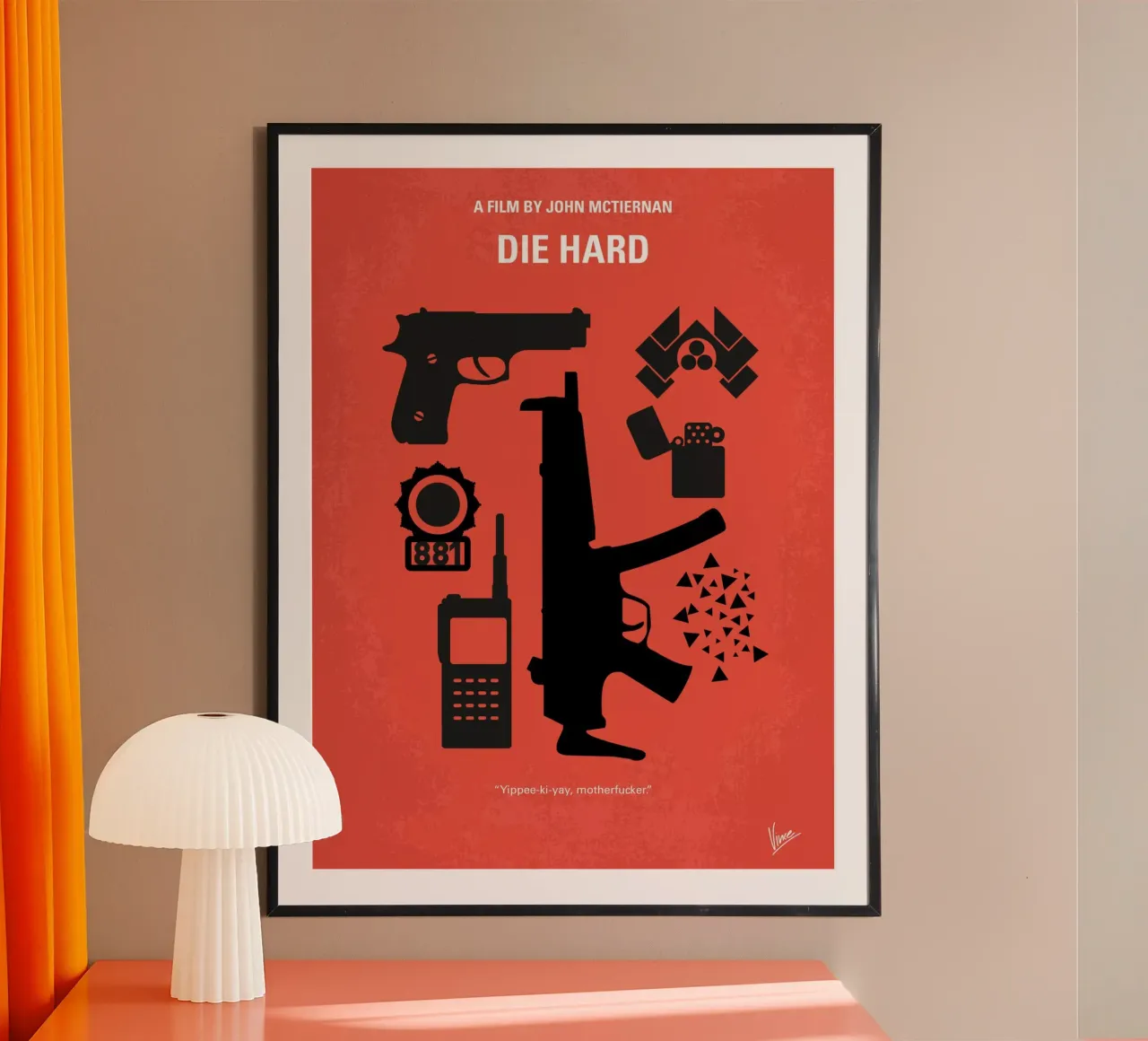 No453 My Die Hard minimal movie poster poster con telaio in alluminio da Chungkong
