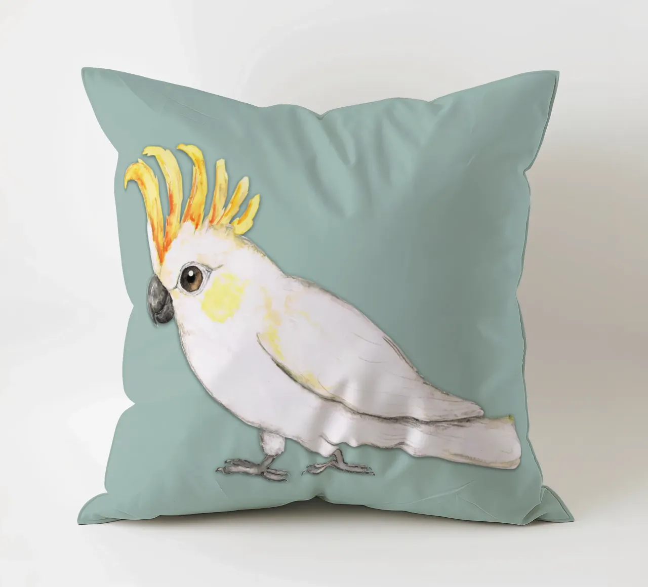 Cacatua dalle creste di zolfo cuscino da BwiseLizzy