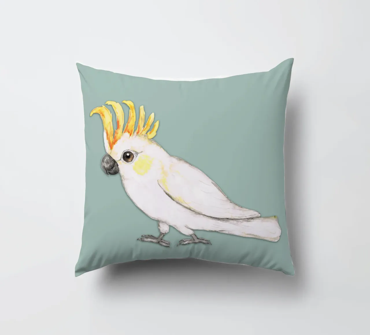 Cacatua dalle creste di zolfo cuscino da BwiseLizzy