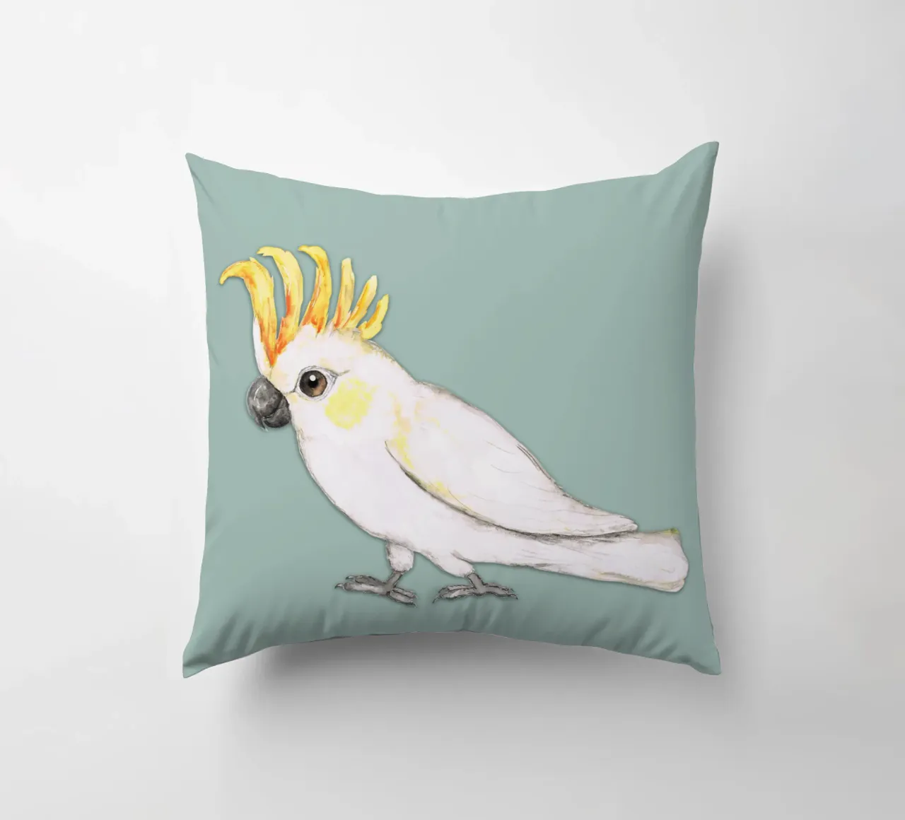 Cacatua dalle creste di zolfo cuscino da BwiseLizzy