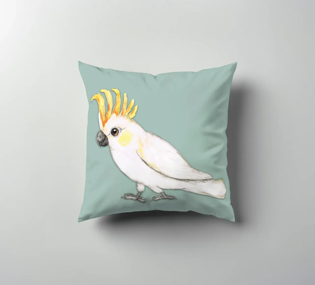 Cacatua dalle creste di zolfo cuscino da BwiseLizzy