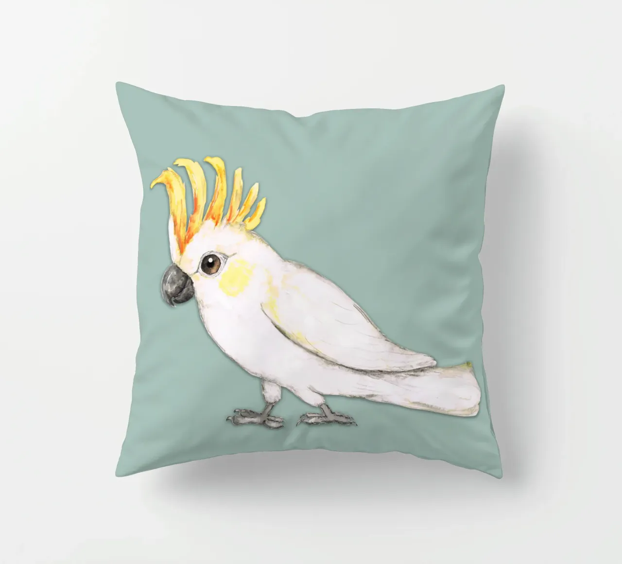 Cacatua dalle creste di zolfo cuscino da BwiseLizzy