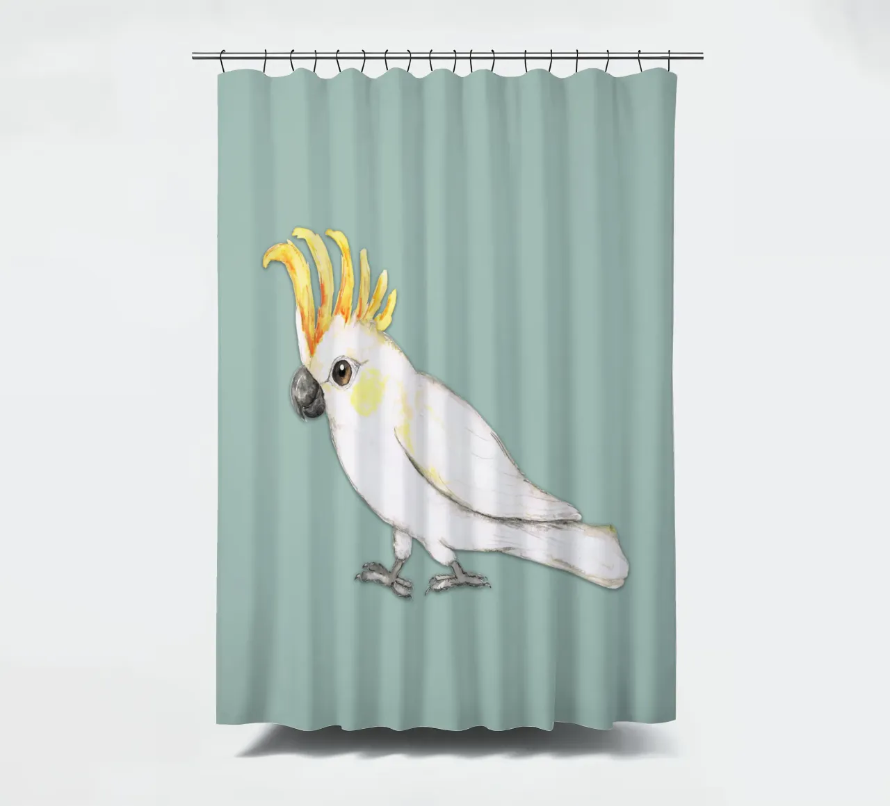 Cacatua dalle creste di zolfo tenda da doccia da BwiseLizzy