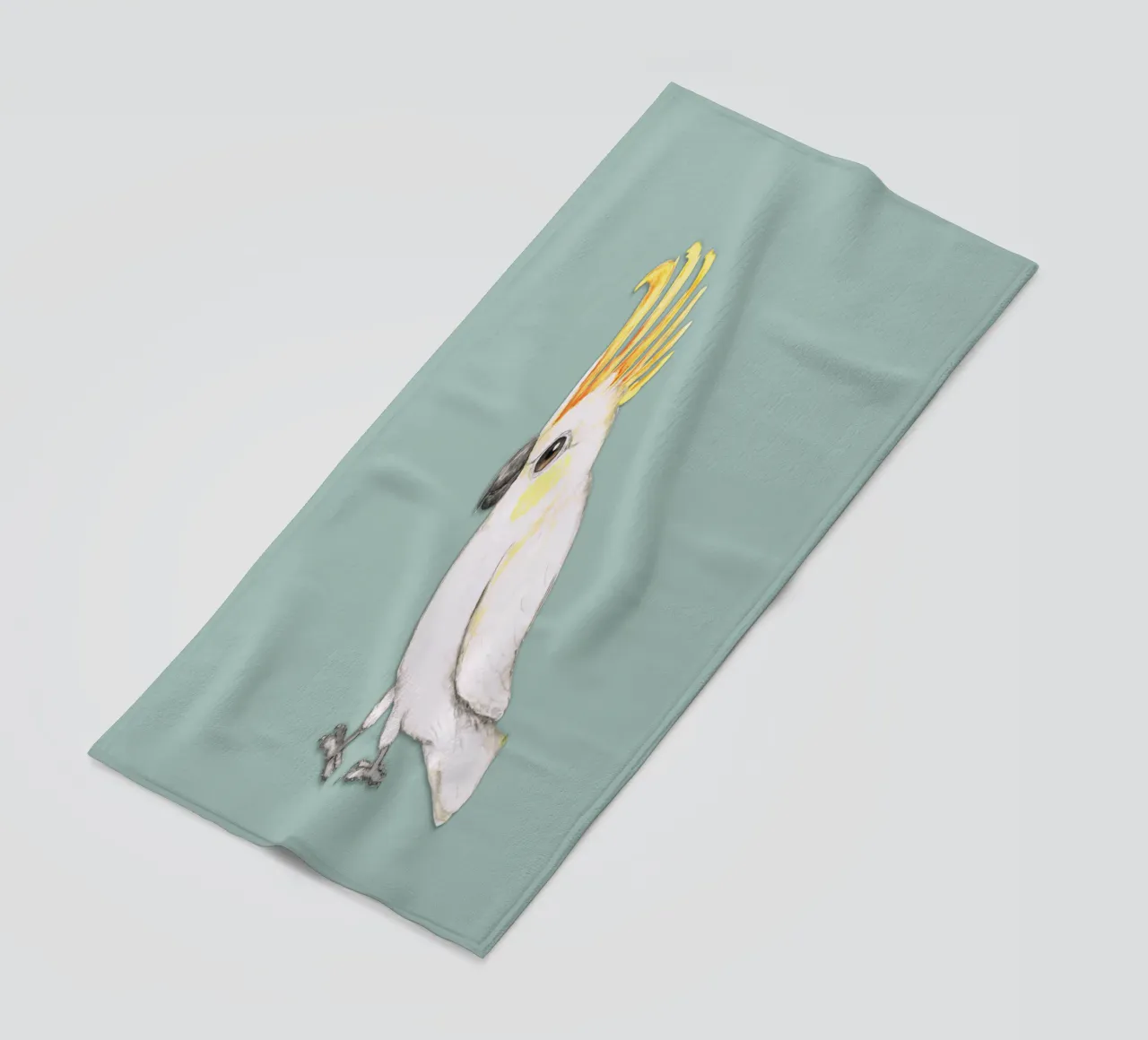 Cacatua dalle creste di zolfo telo mare da BwiseLizzy