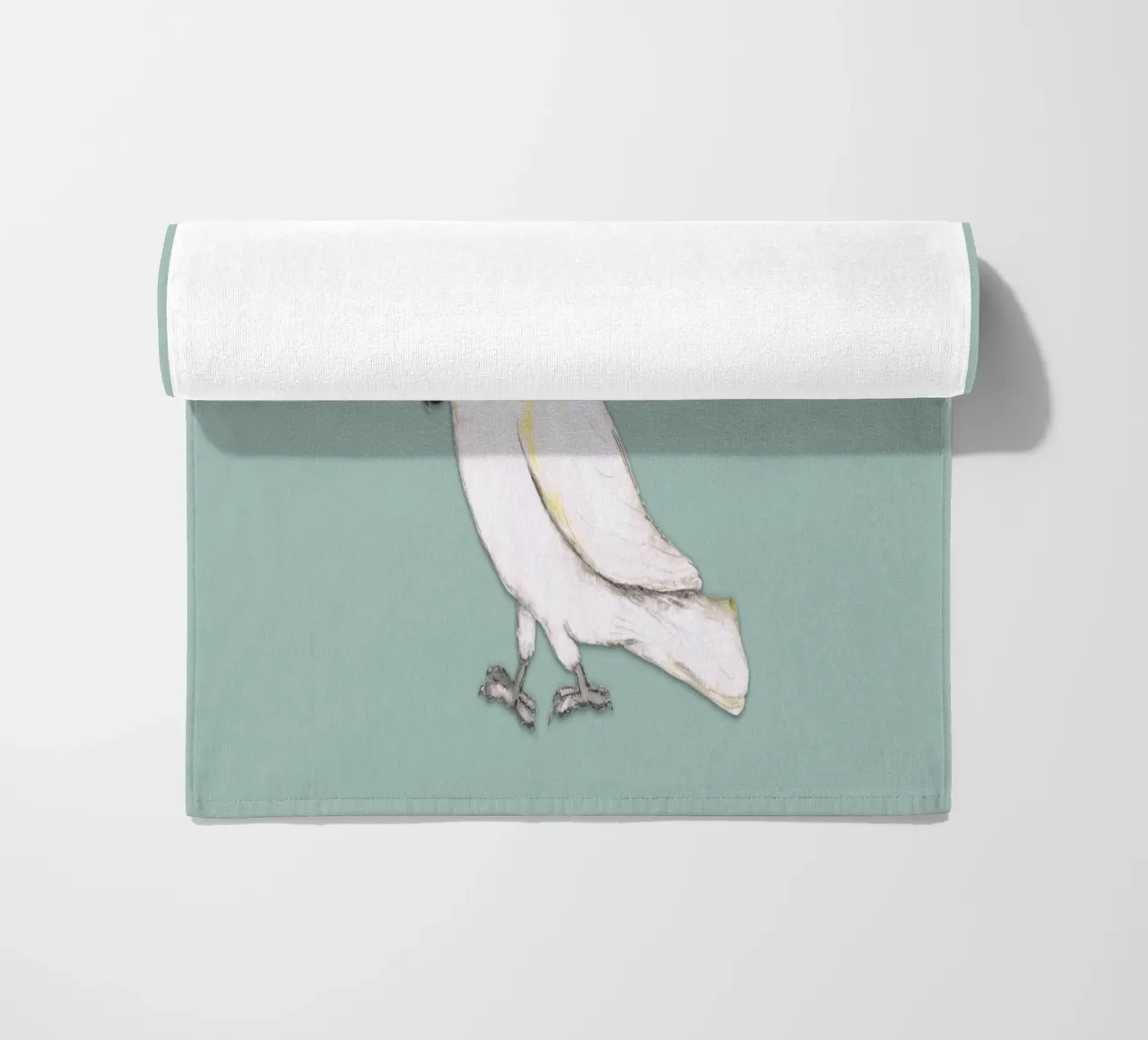 Cacatua dalle creste di zolfo telo mare da BwiseLizzy