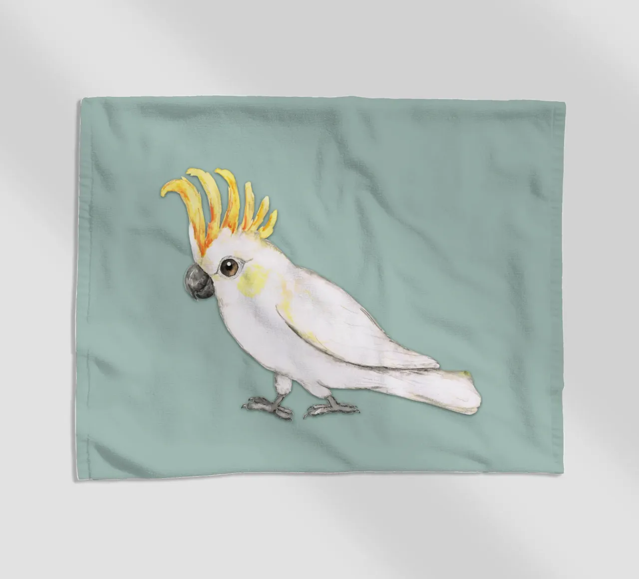 Cacatua dalle creste di zolfo telo mare da BwiseLizzy