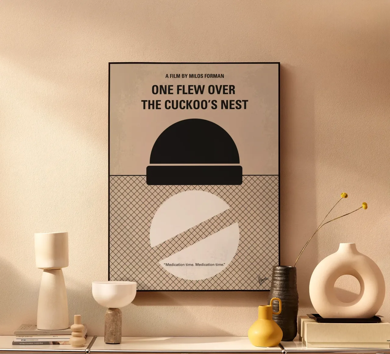 No454 My One Flew Over the Cuckoos Nest minimal movie poster plexiglass da Chungkong