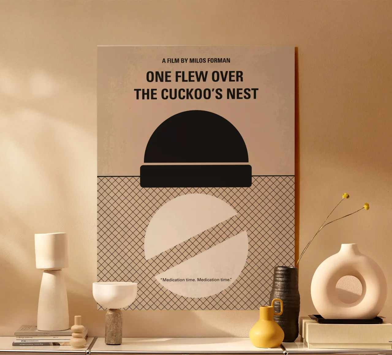 No454 My One Flew Over the Cuckoos Nest minimal movie poster plexiglass da Chungkong