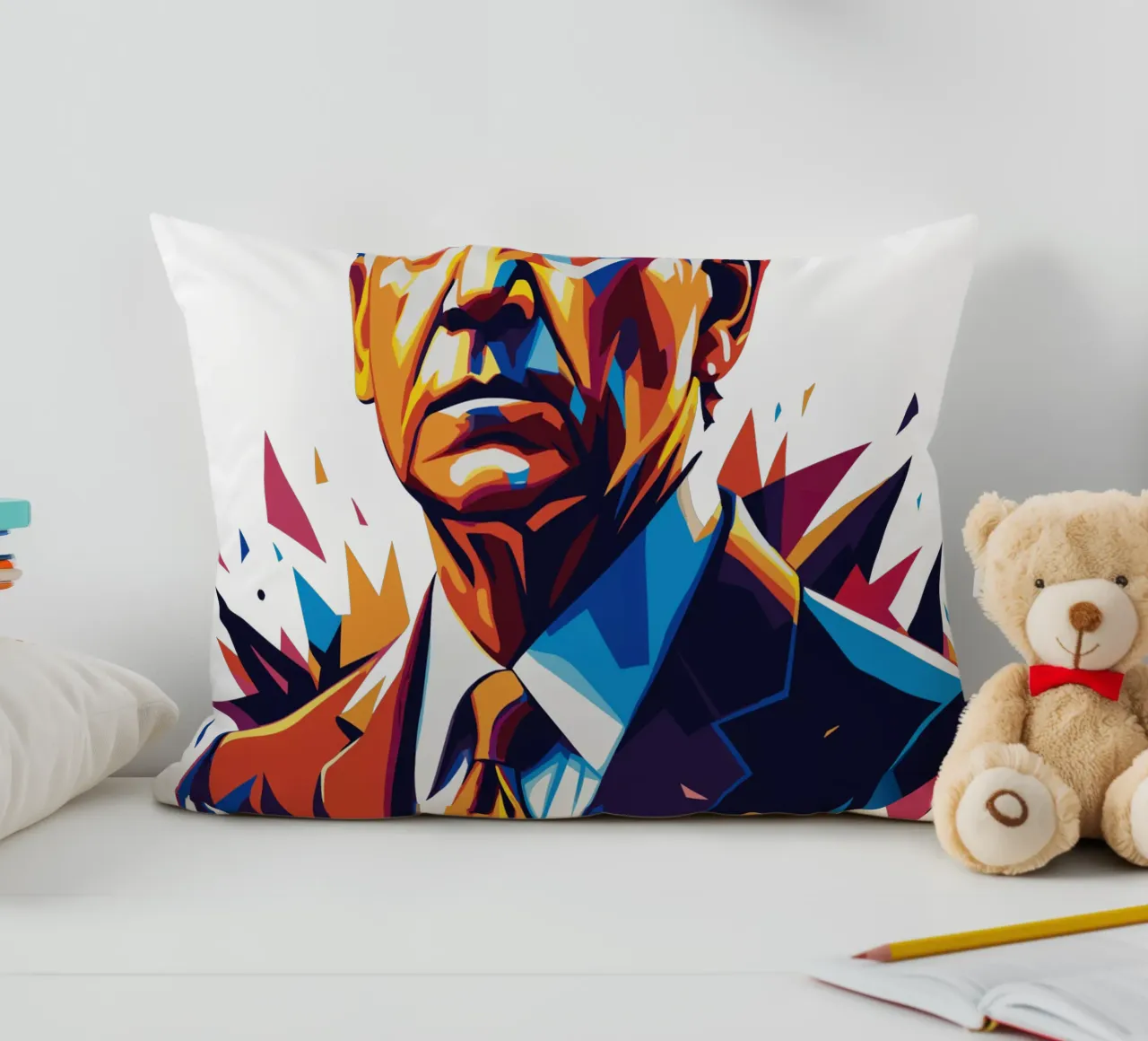 Joe Biden in WPAP Pop Art cuscino da vectorartnesia