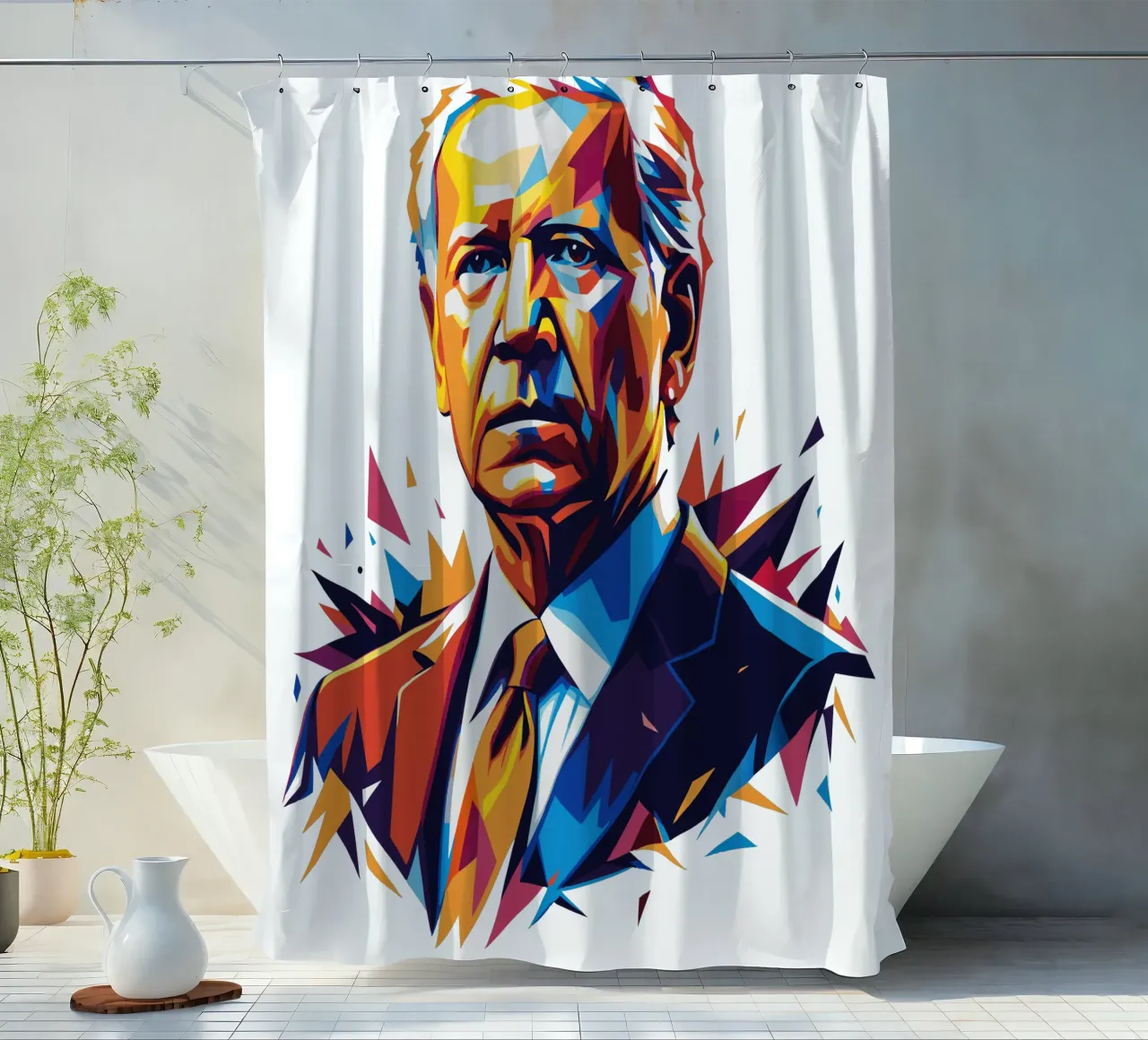 Joe Biden in WPAP Pop Art tenda da doccia da vectorartnesia