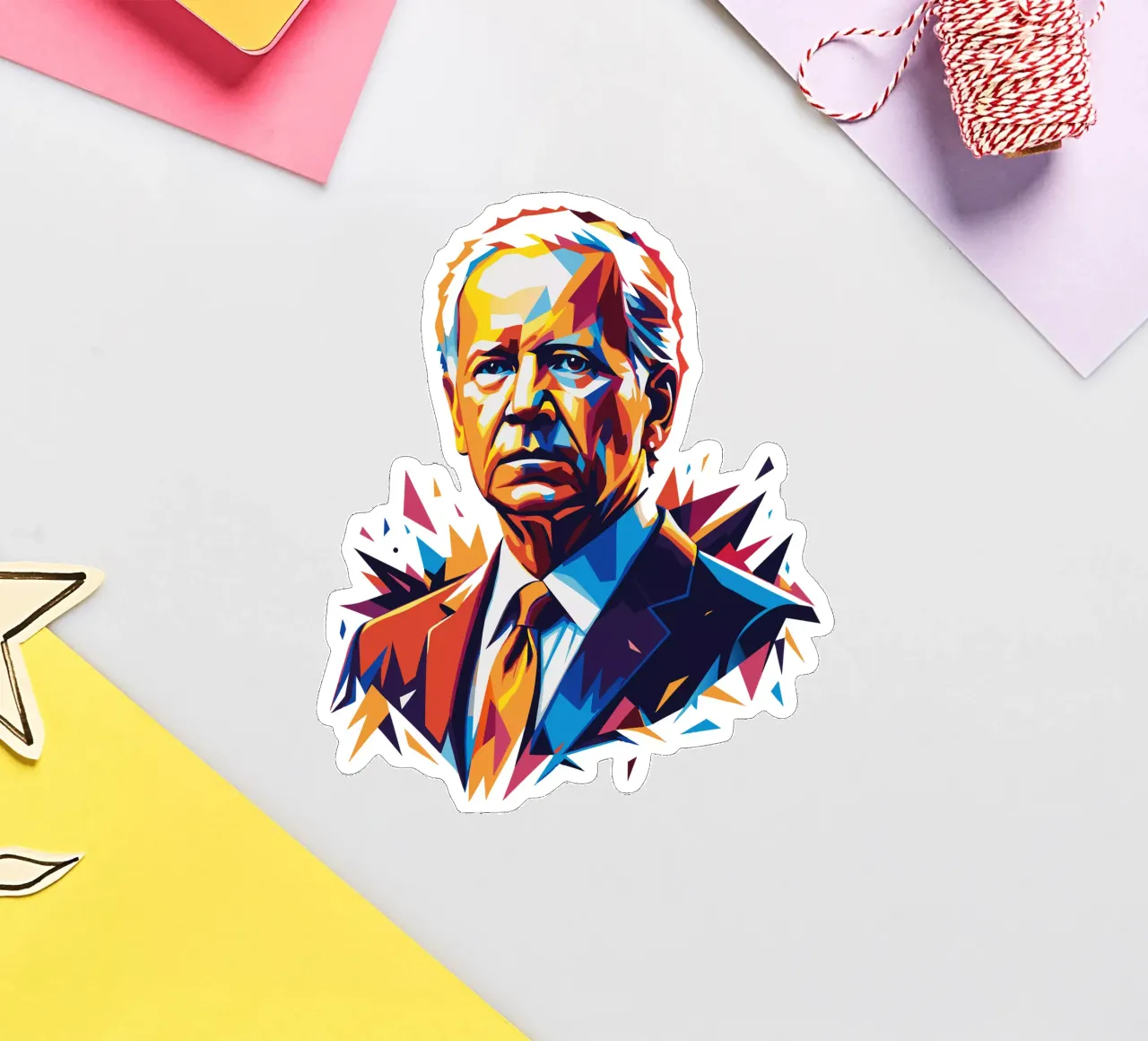 Joe Biden in WPAP Pop Art adesivo da vectorartnesia