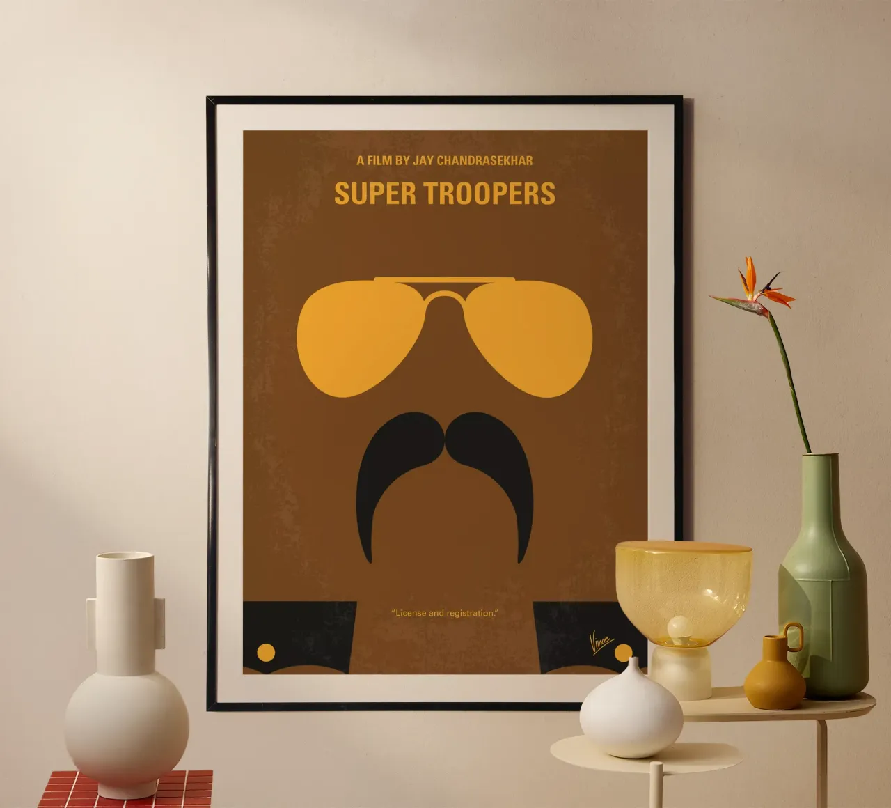 No459 My Super Troopers minimal movie poster poster con telaio in plastica da Chungkong