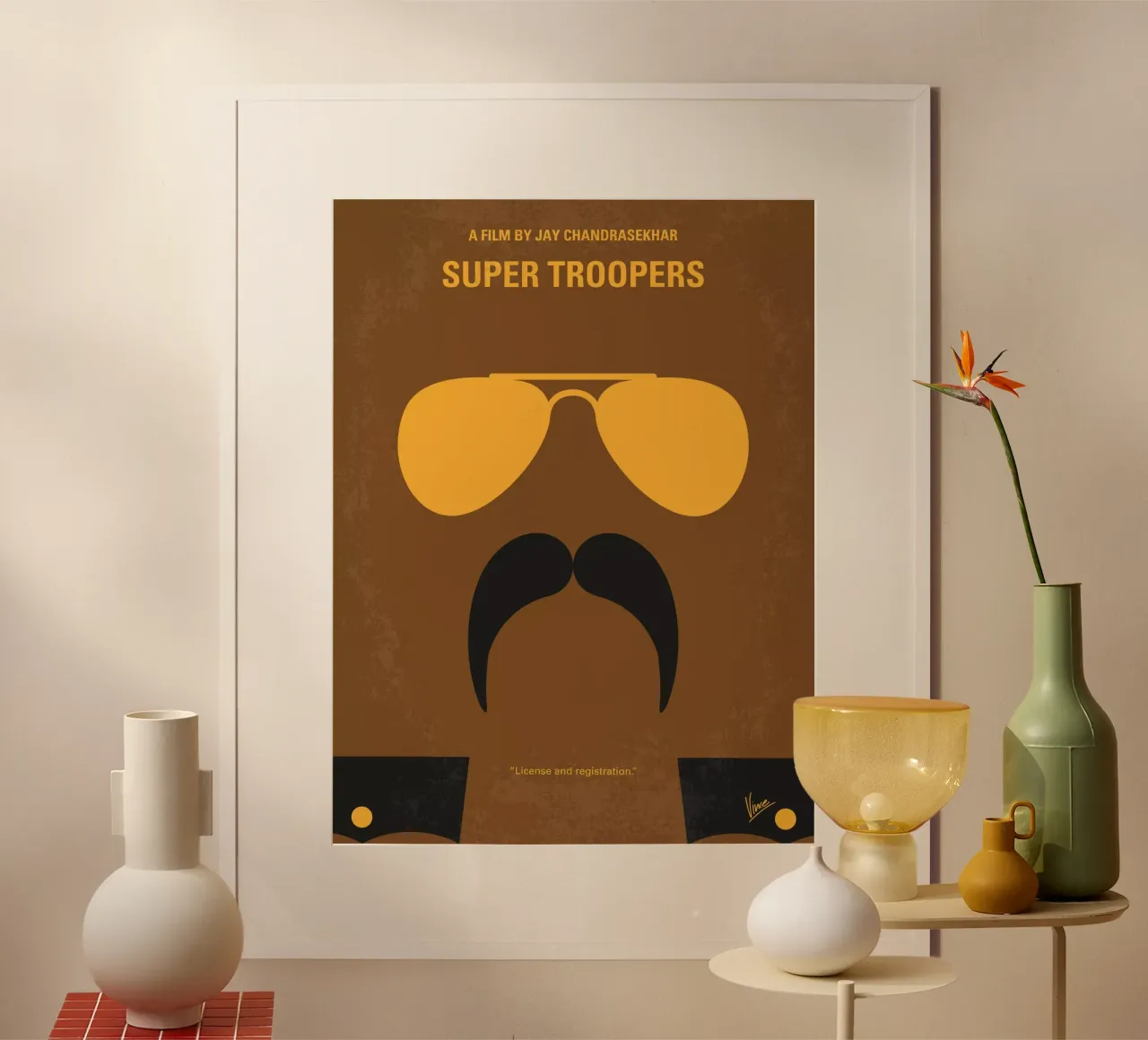 No459 My Super Troopers minimal movie poster poster con telaio in plastica da Chungkong