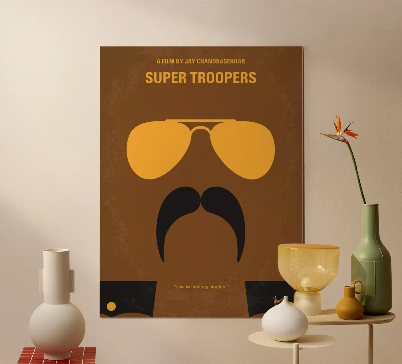 No459 My Super Troopers minimal movie poster poster con telaio in plastica da Chungkong