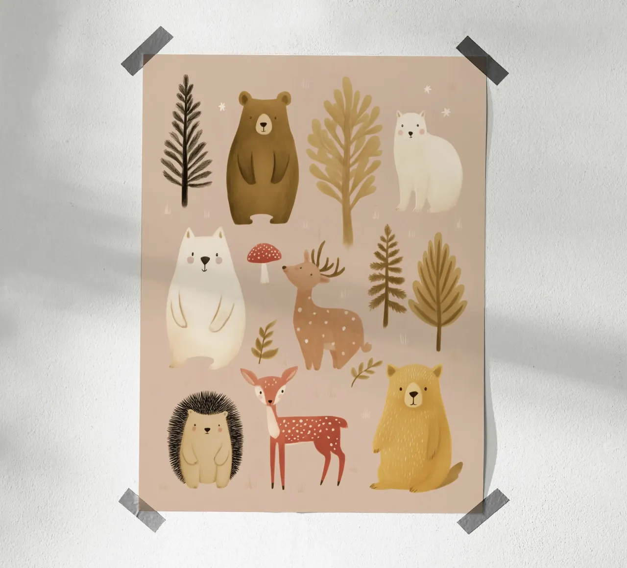 Amici della foresta poster da Lille Verden