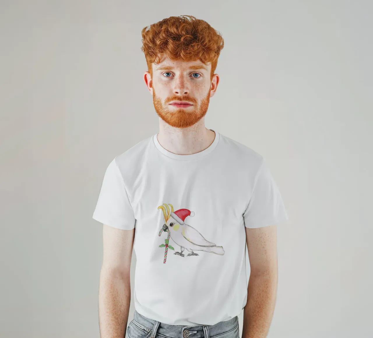 Cacatua dalle creste sulfuree in stile natalizio t-shirt da BwiseLizzy