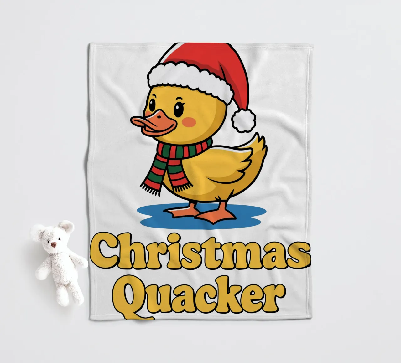 Christmas Quacker coperta in pile da edsonramosart