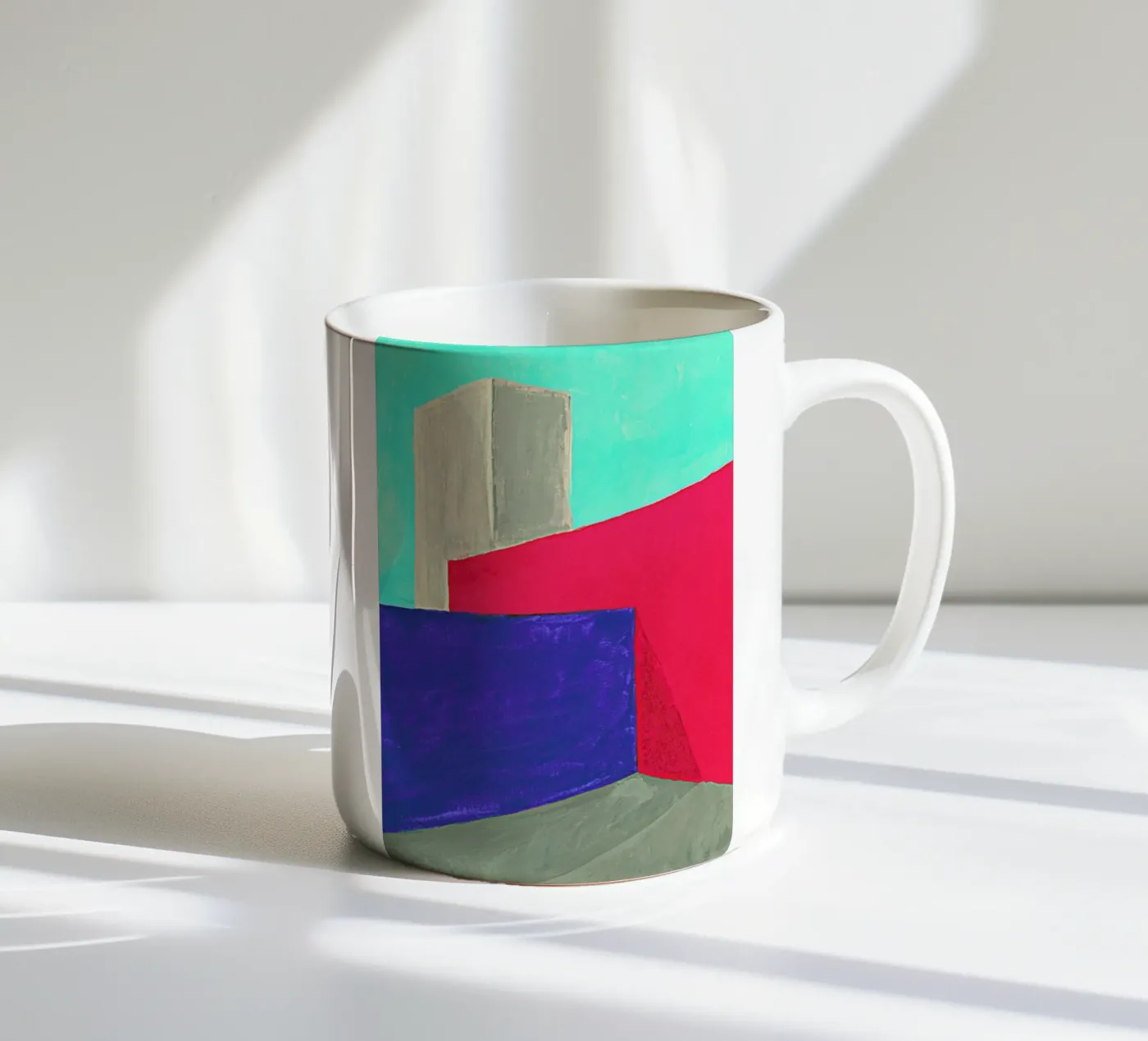 Corner ceramic mug by Xchange Art Studio