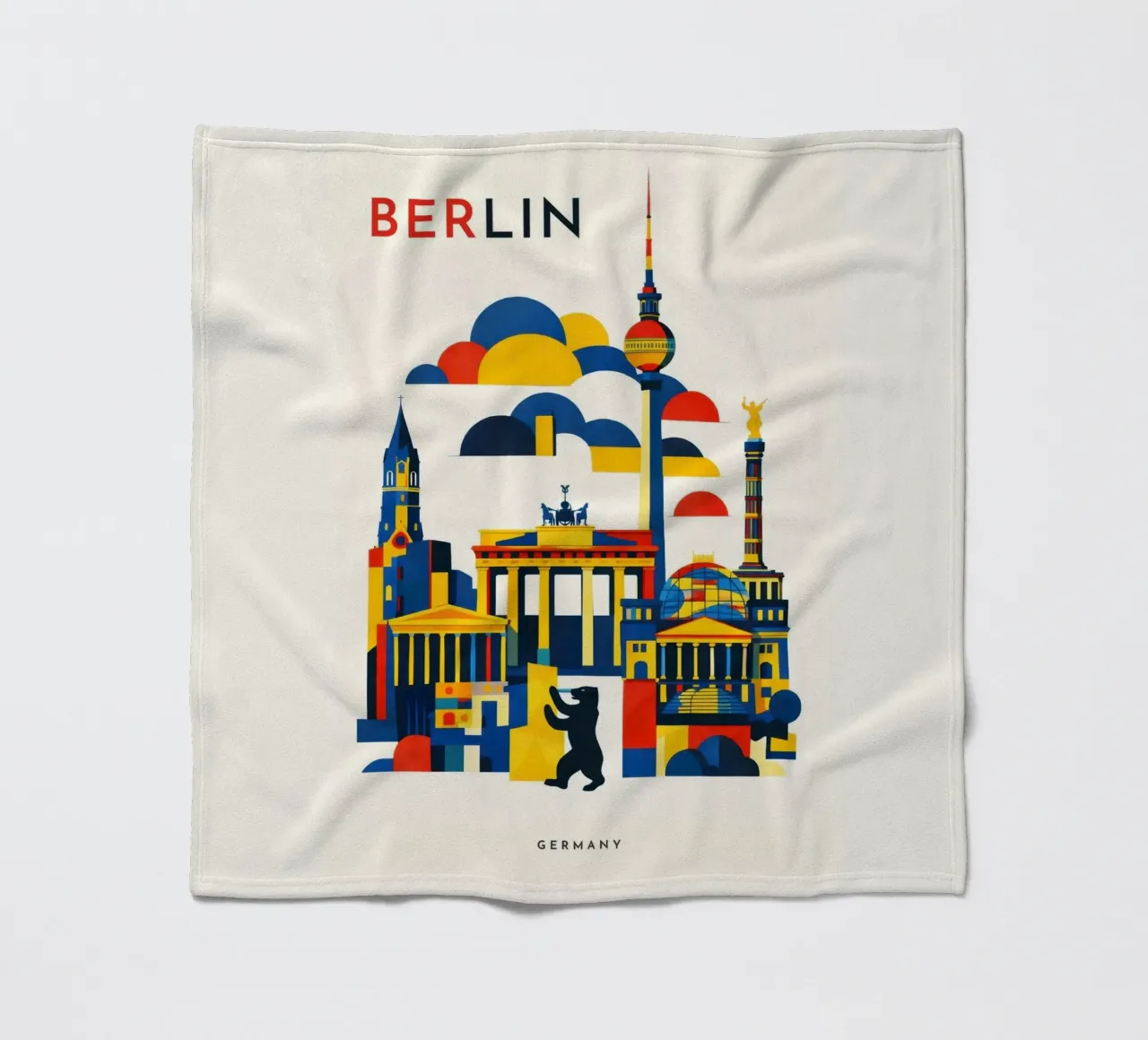 Berlin Flat Fleecedecke von Art Unleashed