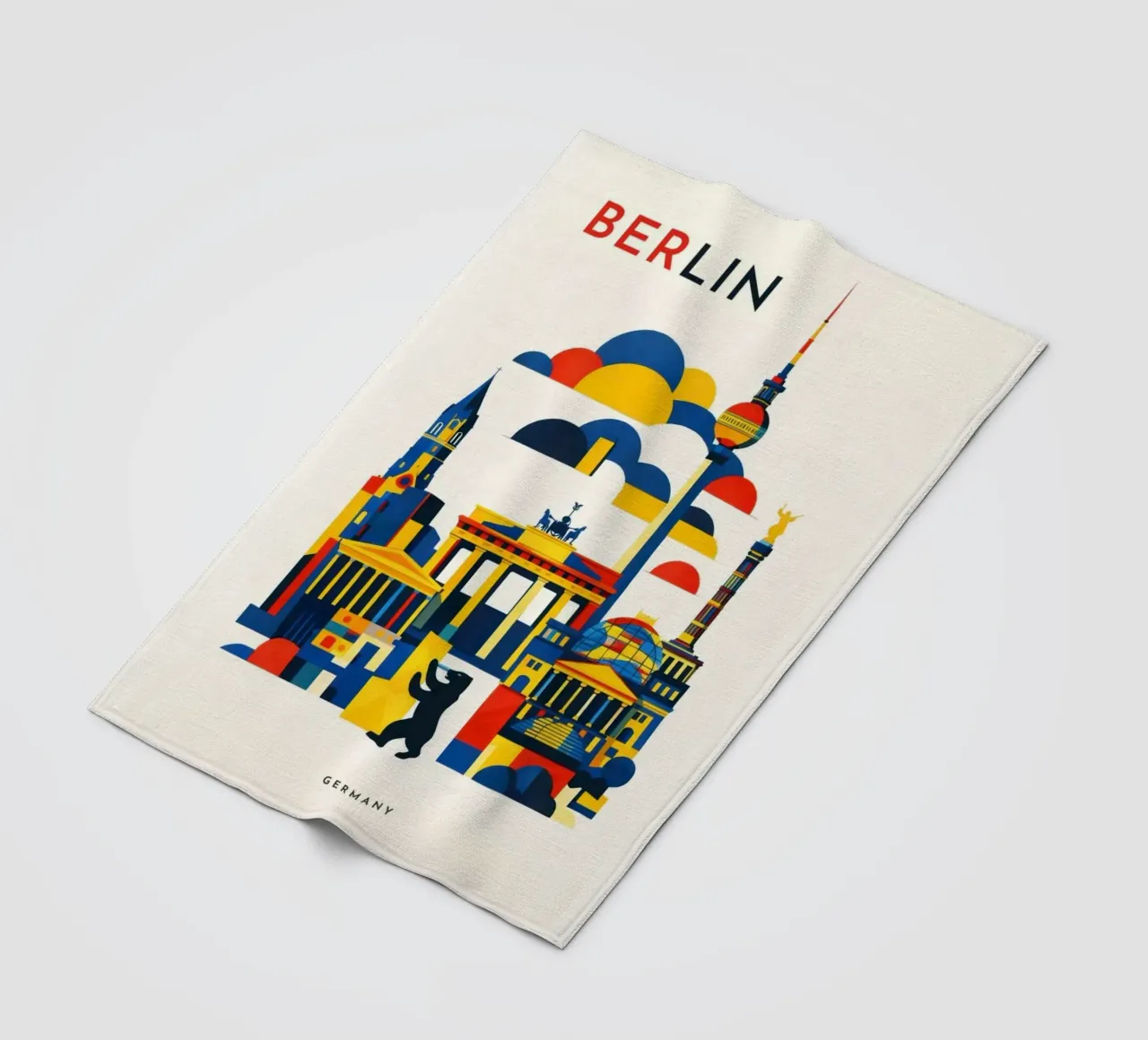 Berlin Flat Fleecedecke von Art Unleashed