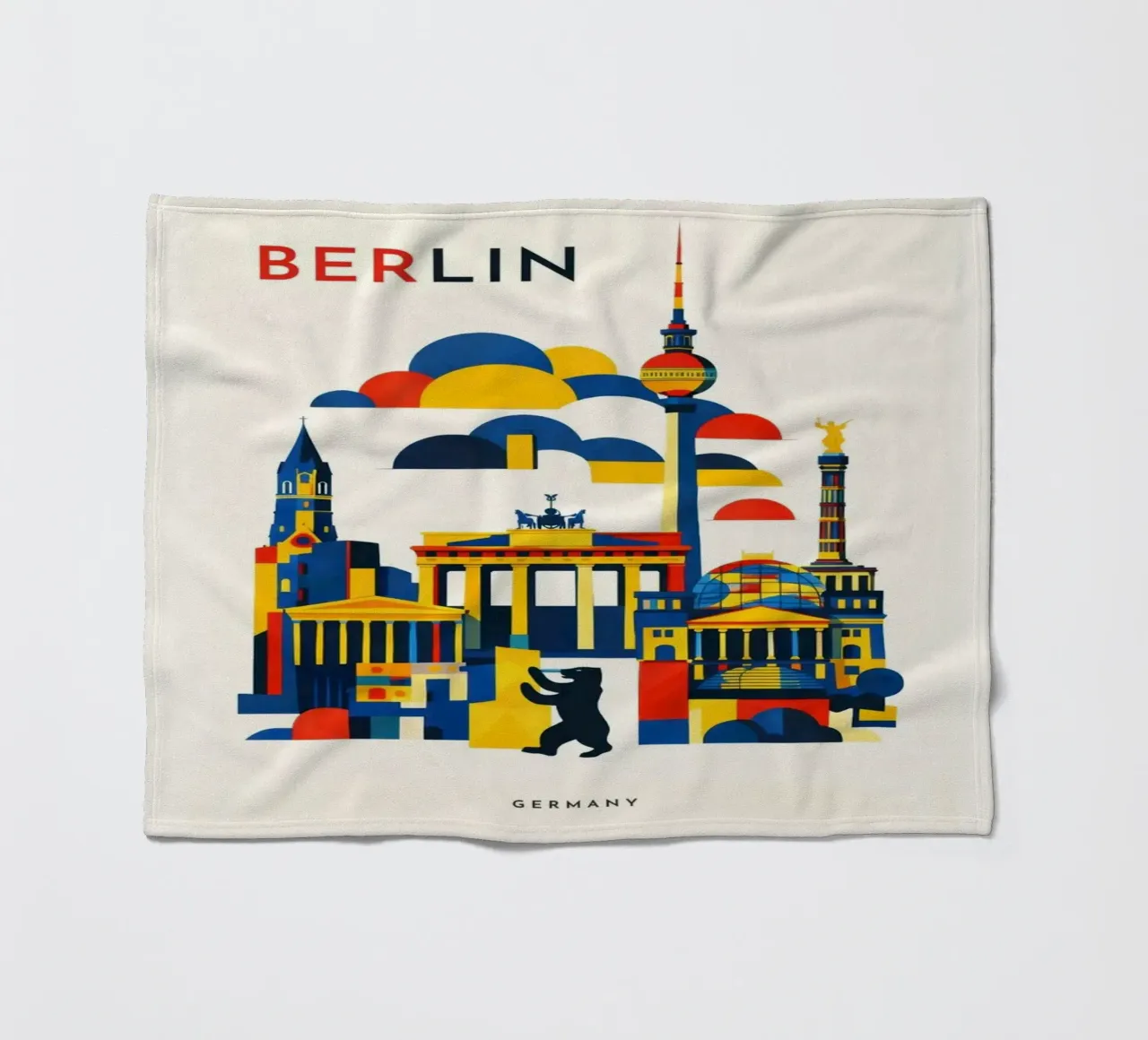 Berlin Flat Fleecedecke von Art Unleashed
