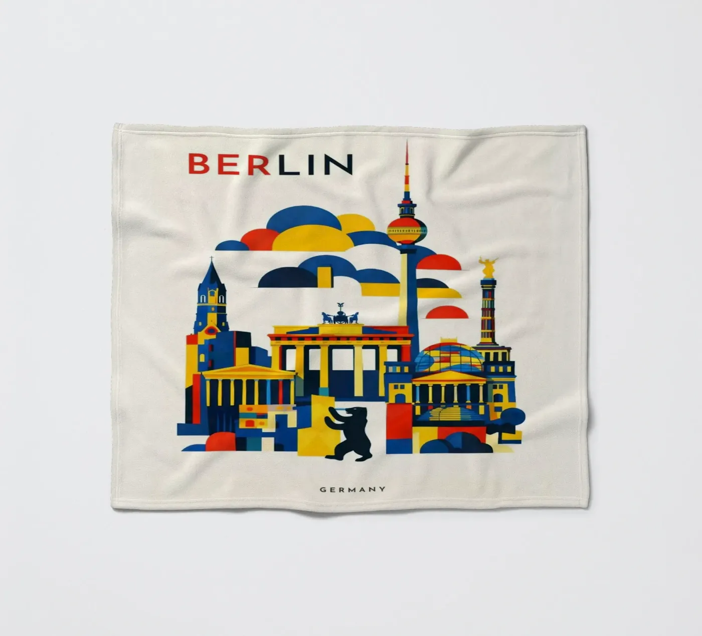 Berlin Flat Fleecedecke von Art Unleashed