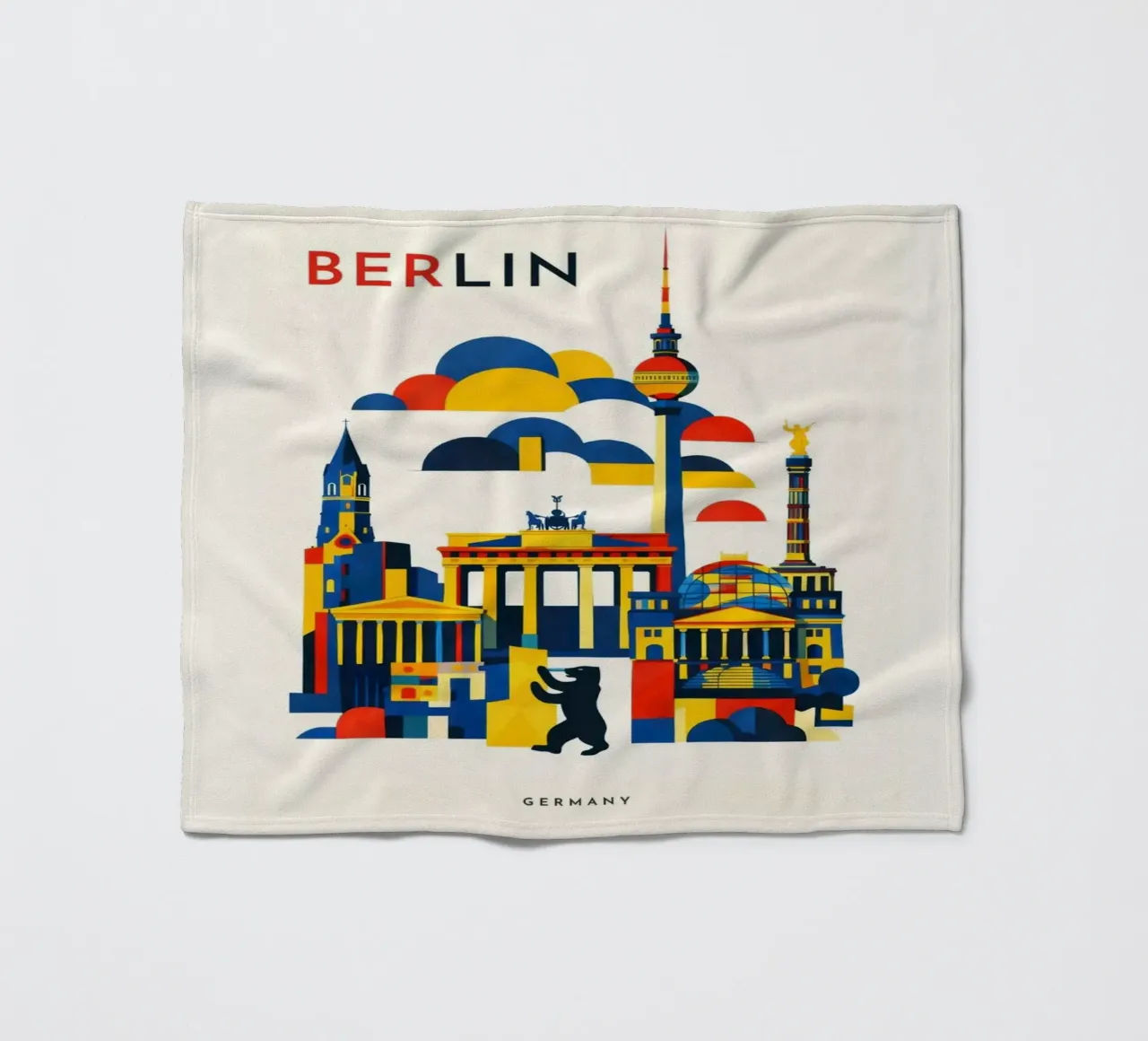 Berlin Flat Fleecedecke von Art Unleashed