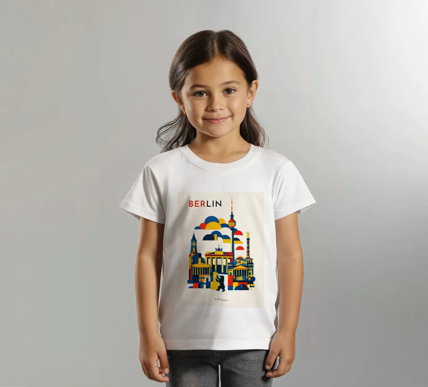 Berlin Flat t-shirt bambini da Art Unleashed