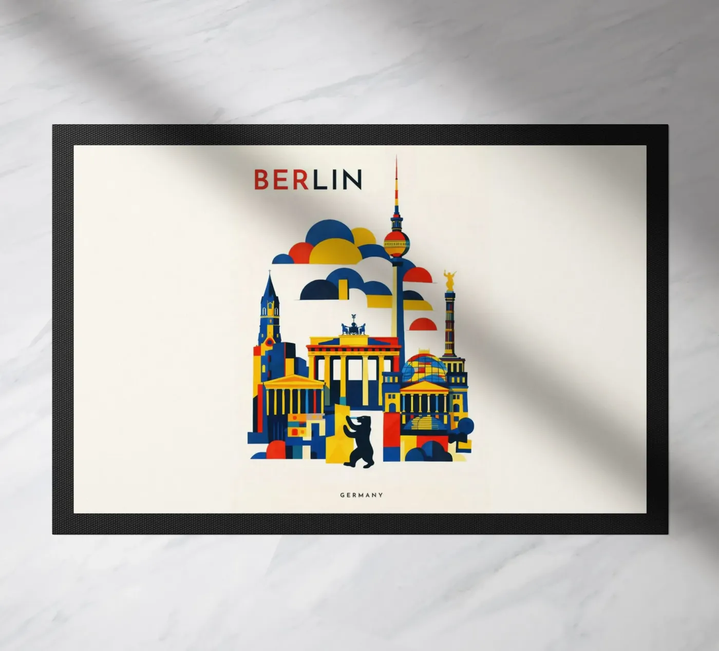 Berlin Flat Fußmatte von Art Unleashed