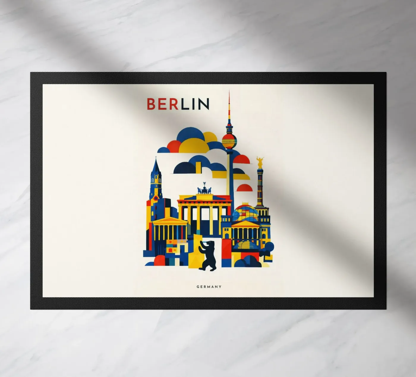 Berlin Flat doormat by Art Unleashed