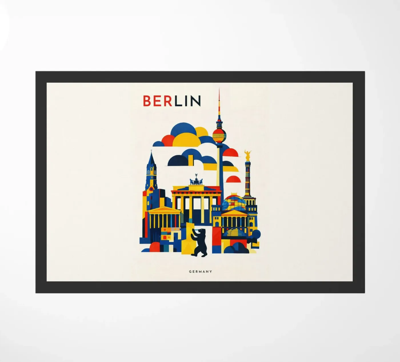 Berlin Flat doormat by Art Unleashed