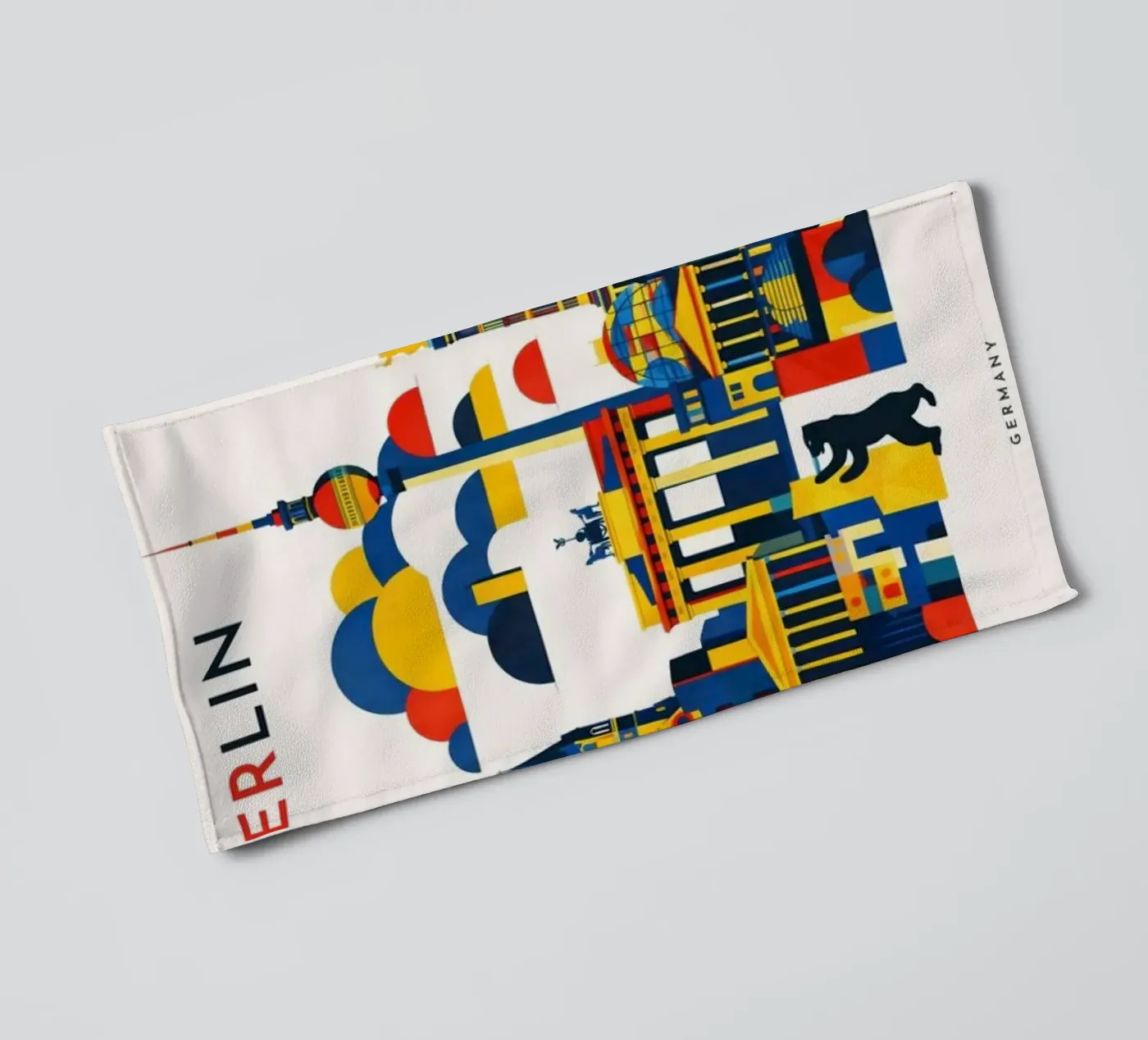 Berlin Flat badhanddoek van Art Unleashed