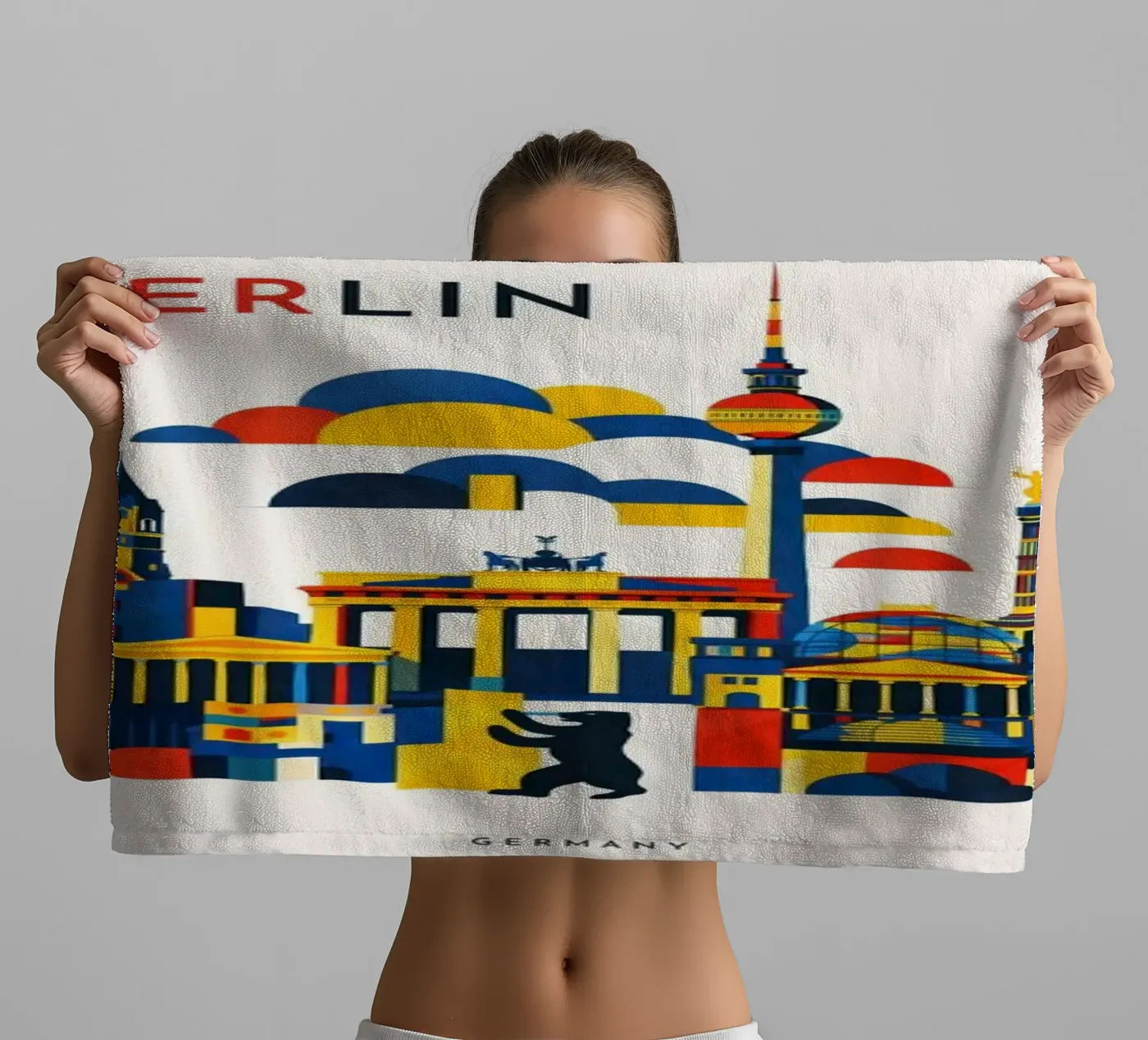 Berlin Flat badhanddoek van Art Unleashed