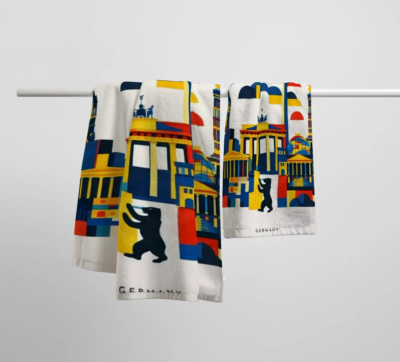 Berlin Flat badhanddoek van Art Unleashed
