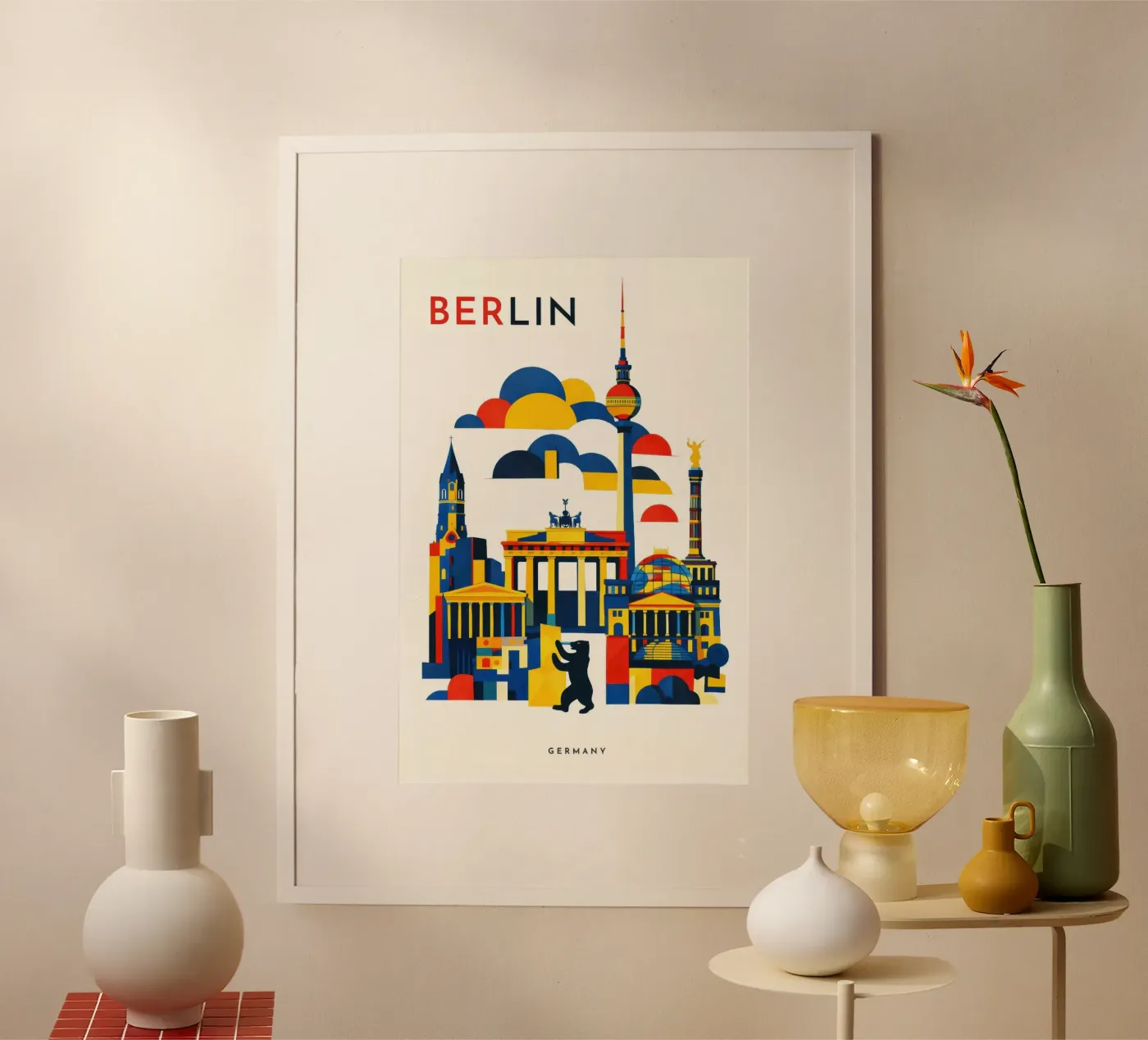 Berlin Flat Poster von Art Unleashed