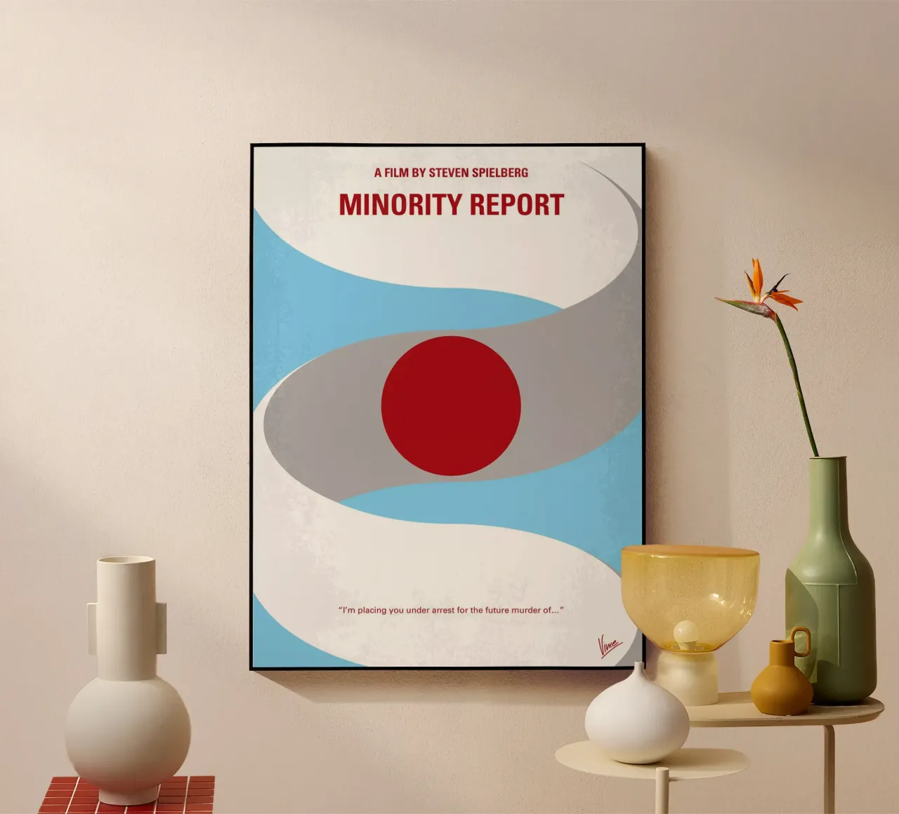 No462 My Minority Report minimal movie poster plexiglass da Chungkong