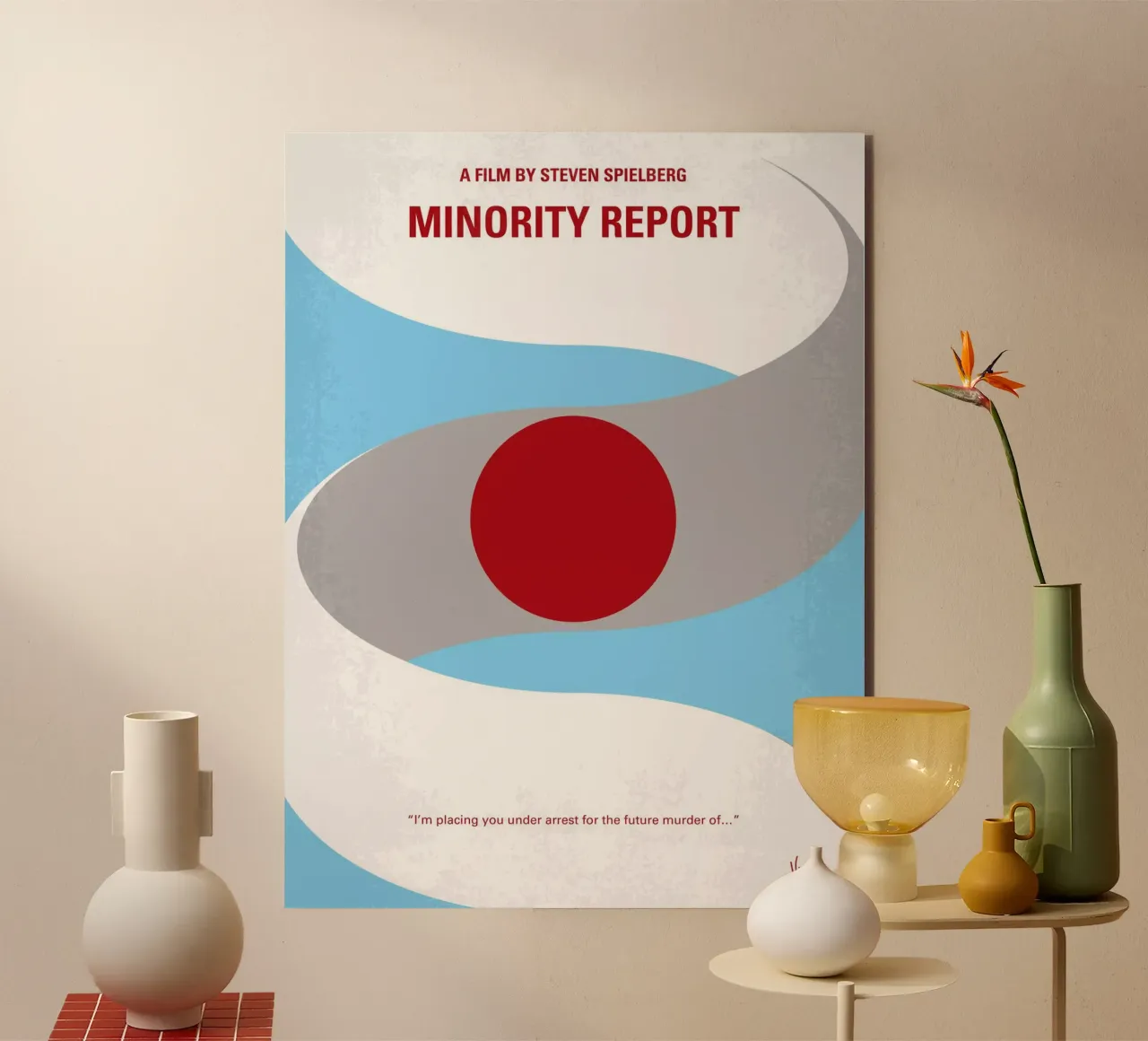 No462 My Minority Report minimal movie poster alluminio dibond da Chungkong