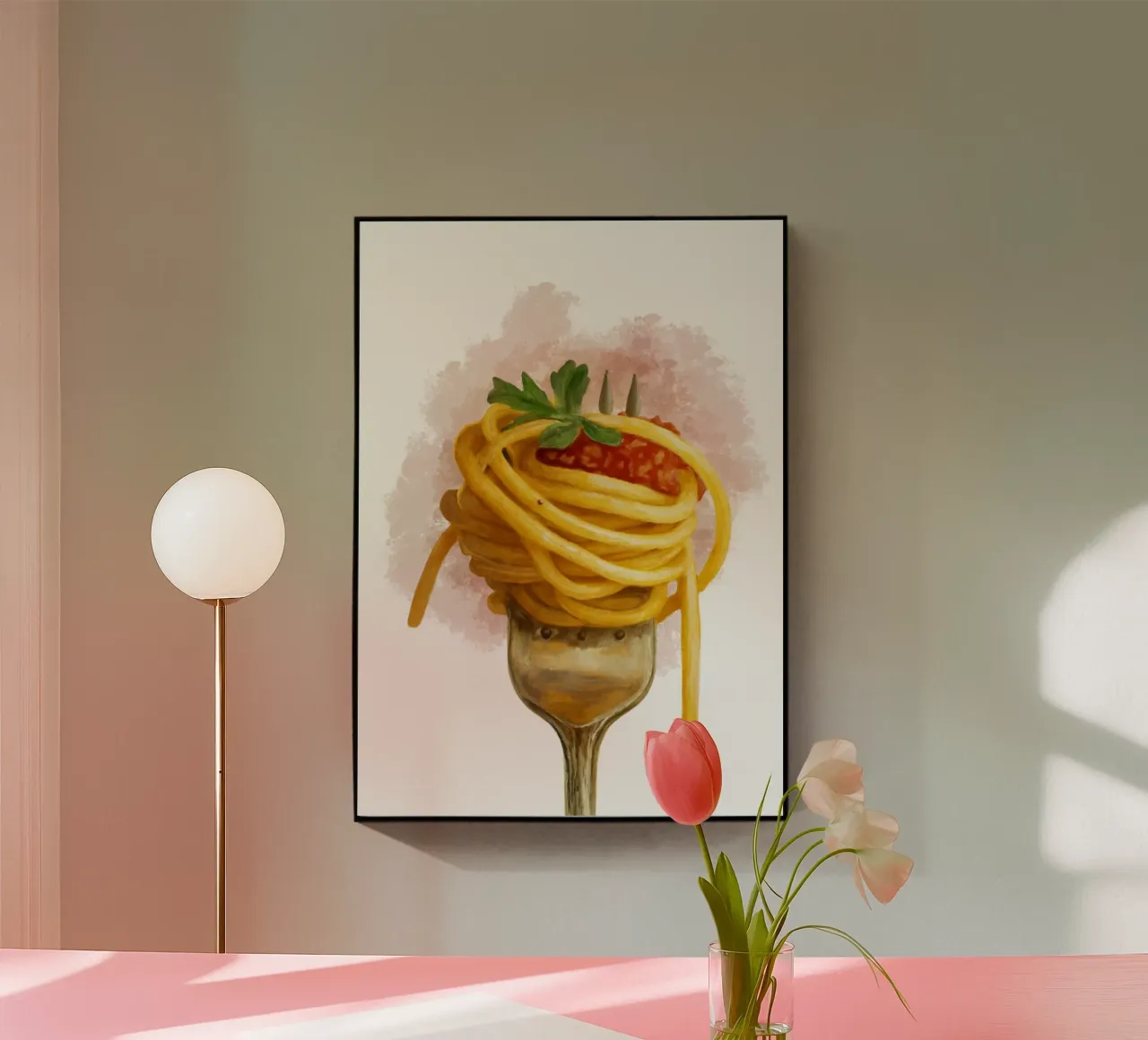 Spaghetti on a fork plexiglass da Funkydays