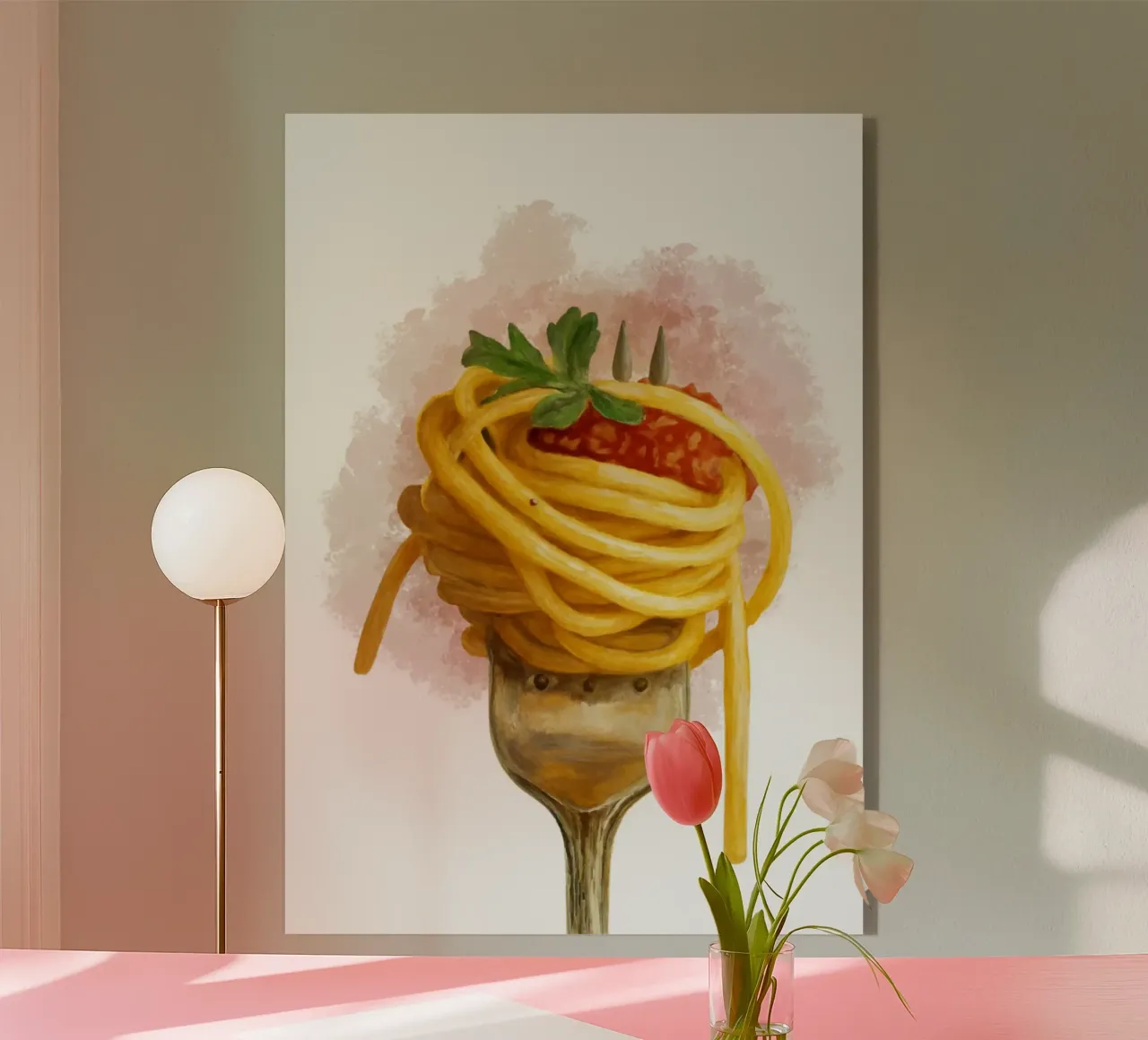 Spaghetti on a fork plexiglass da Funkydays