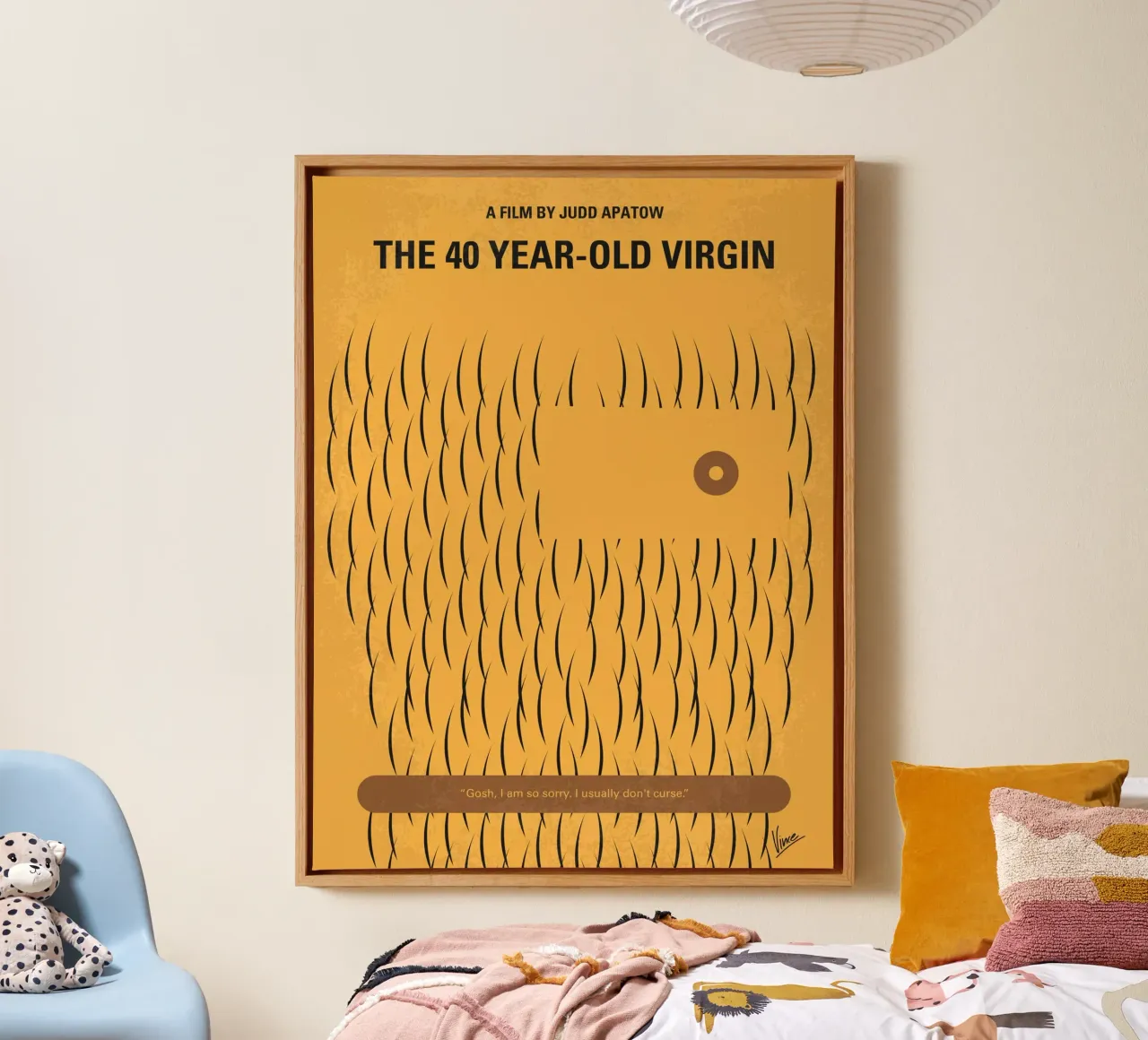 No465 My The 40 Year Old Virgin minimal movie poster canvas met Baklijst van Chungkong