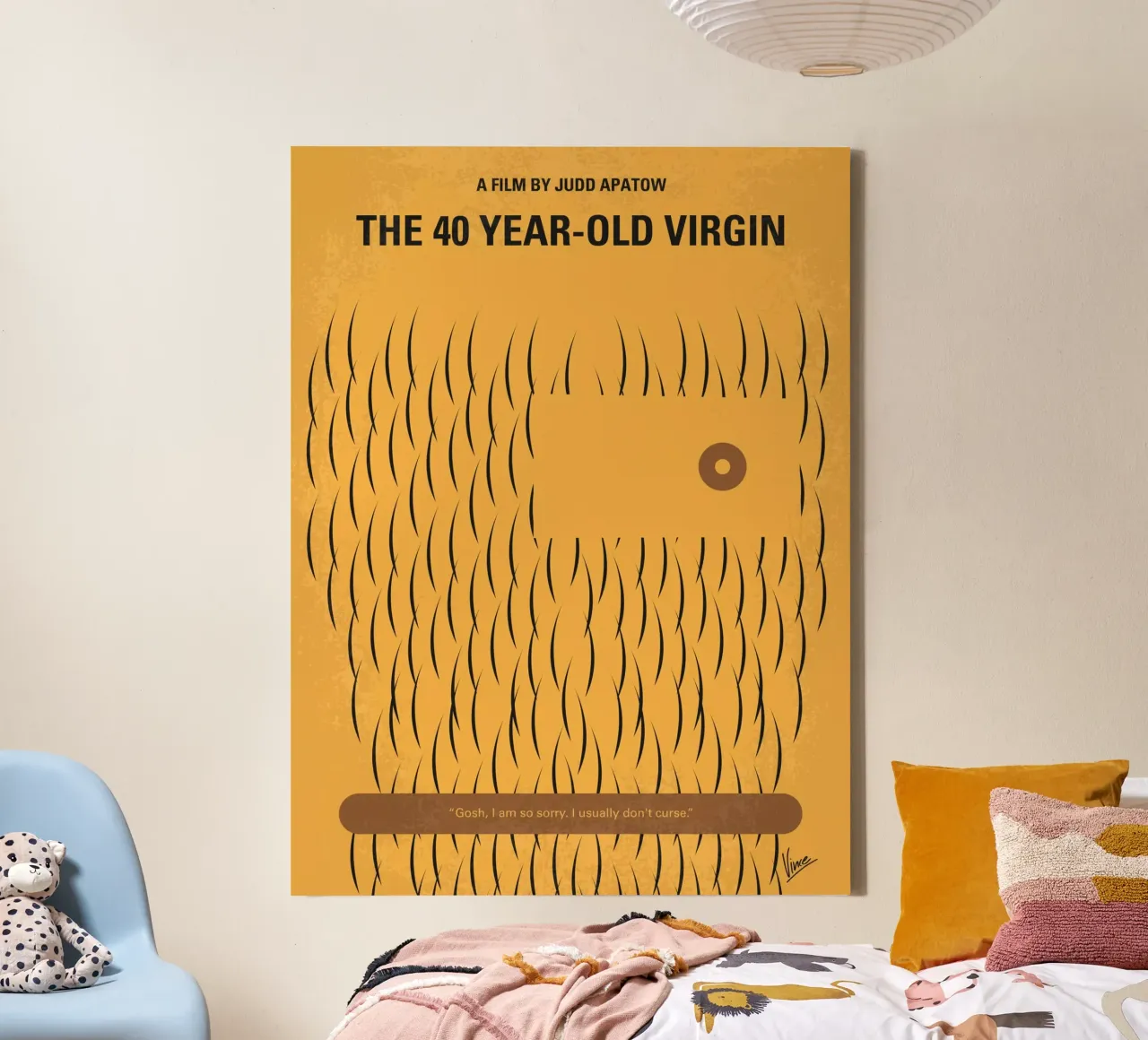 No465 My The 40 Year Old Virgin minimal movie poster canvas met Baklijst van Chungkong