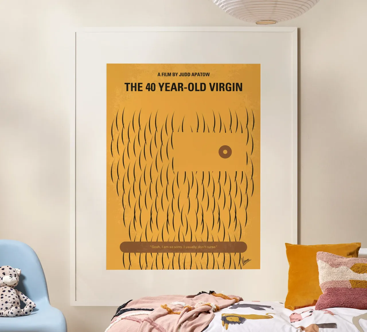 No465 My The 40 Year Old Virgin minimal movie poster poster con telaio in plastica da Chungkong