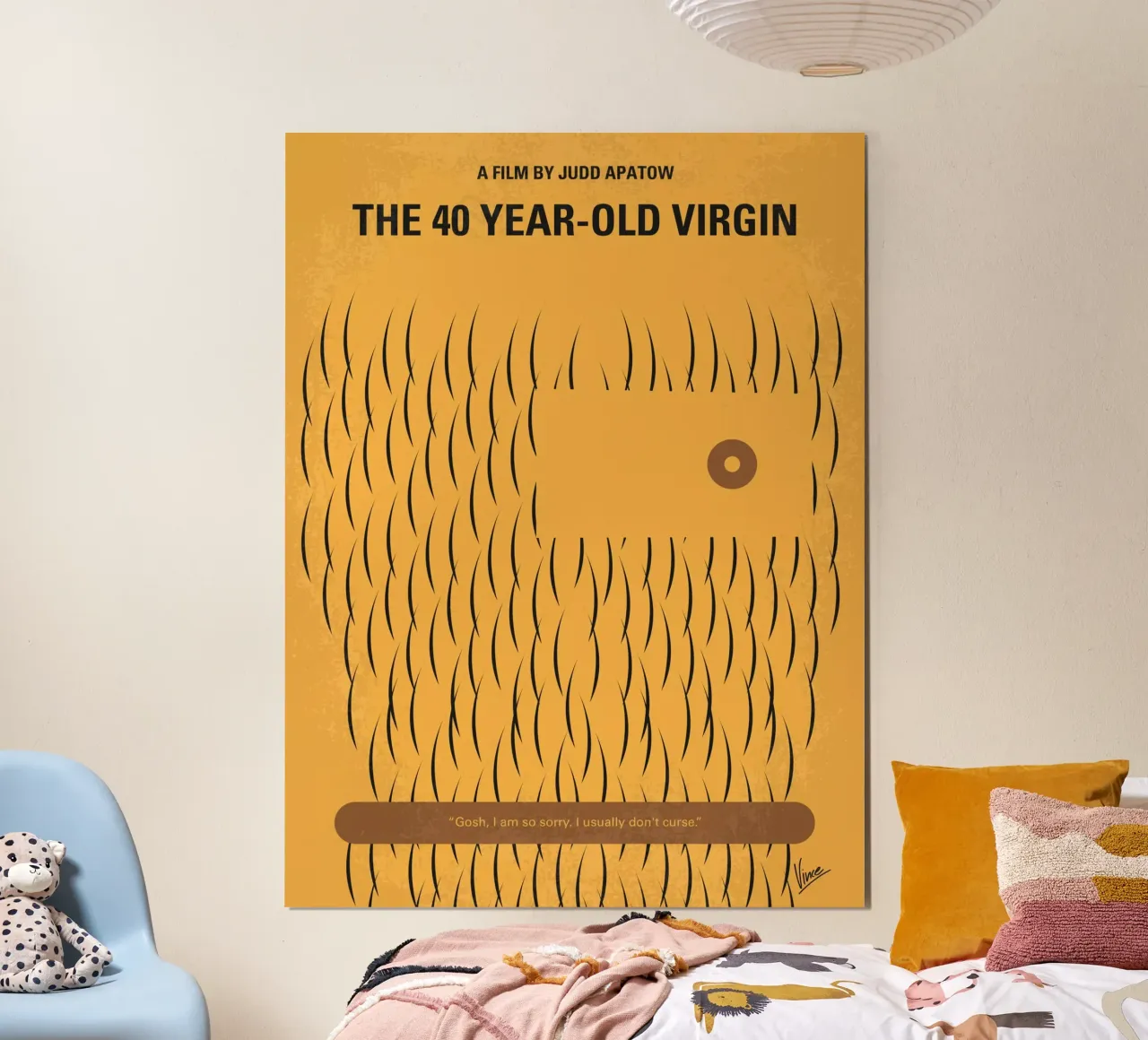 No465 My The 40 Year Old Virgin minimal movie poster poster con telaio in plastica da Chungkong