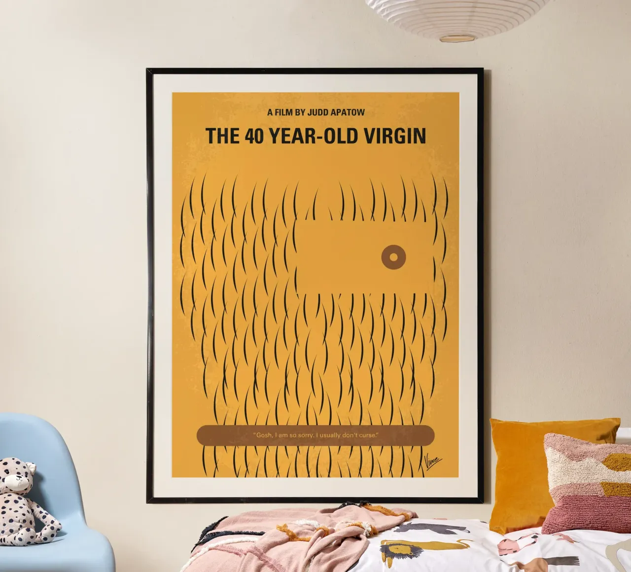 No465 My The 40 Year Old Virgin minimal movie poster poster con telaio in plastica da Chungkong