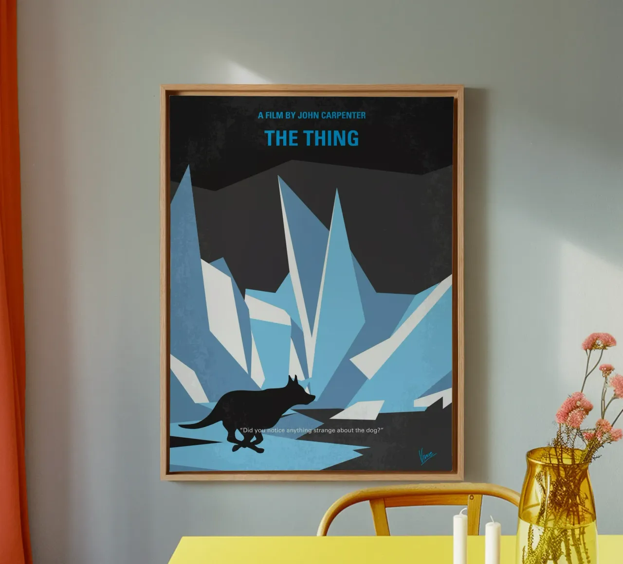 No466 My The Thing minimal movie poster tela con Cornice a cassetta da Chungkong